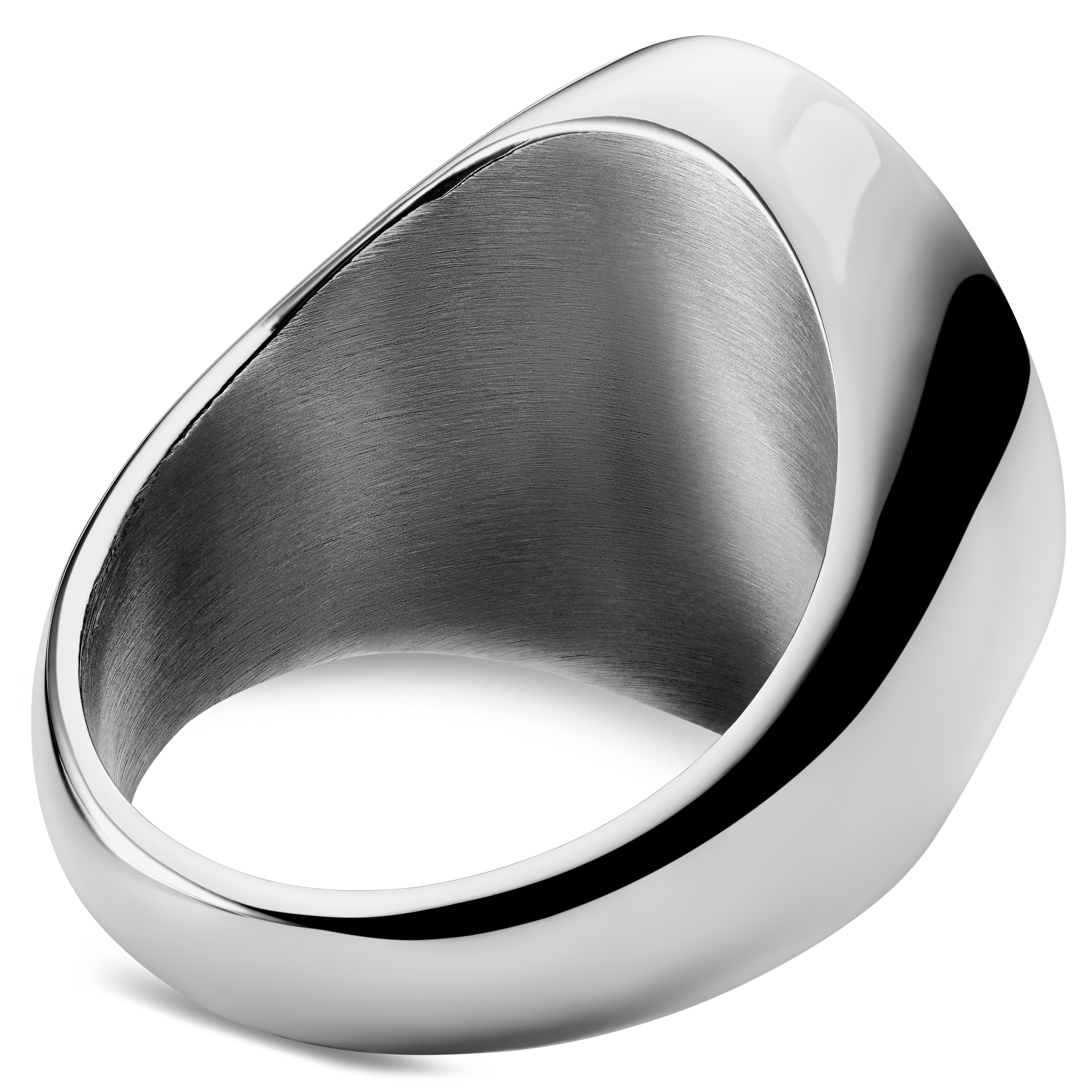 Obelius | Vintage Silver-tone Owl of Athena Signet Ring - 4