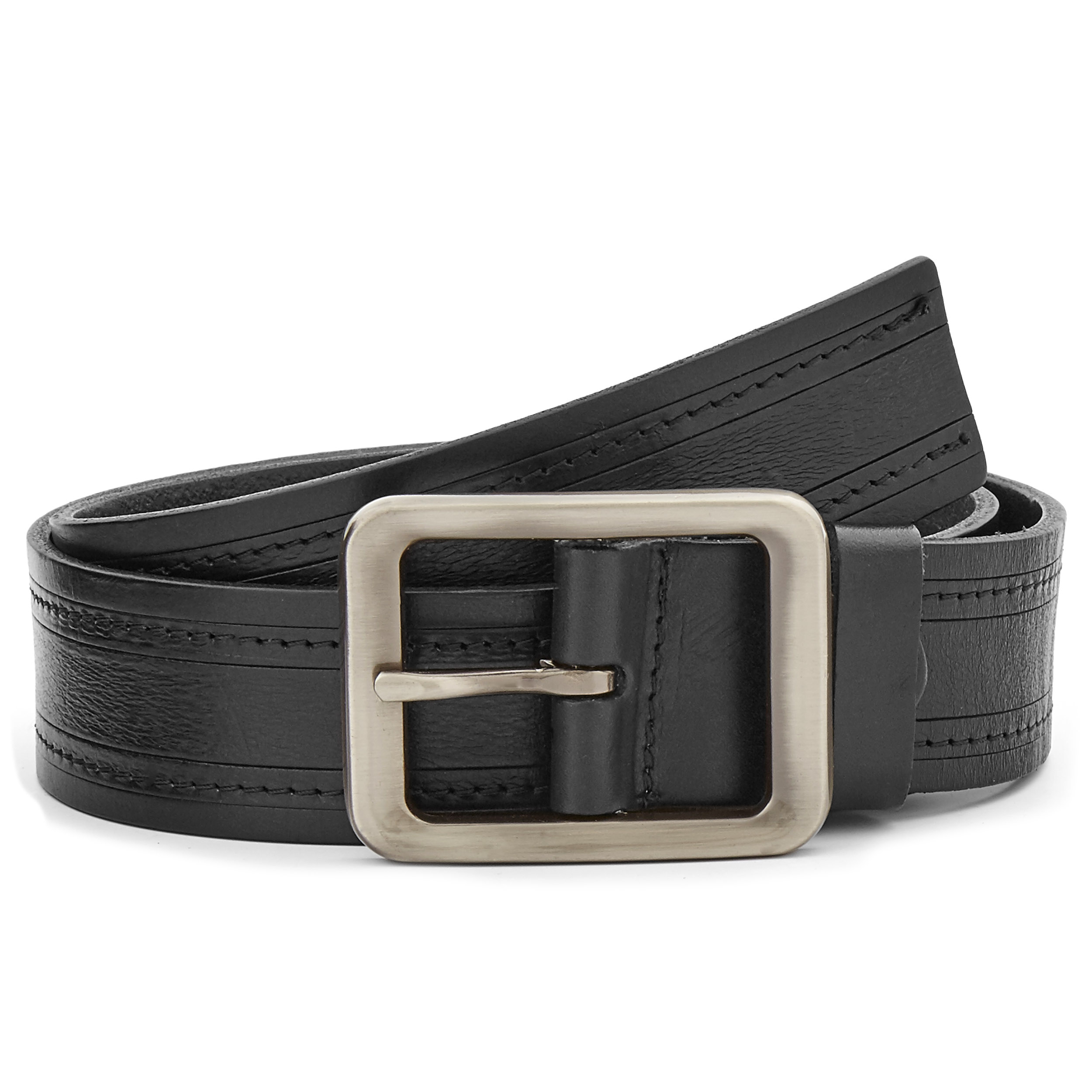 Smart Casual Zwate Leren Riem - 1