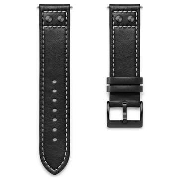  Bracelet de montre Aviateur en cuir noir