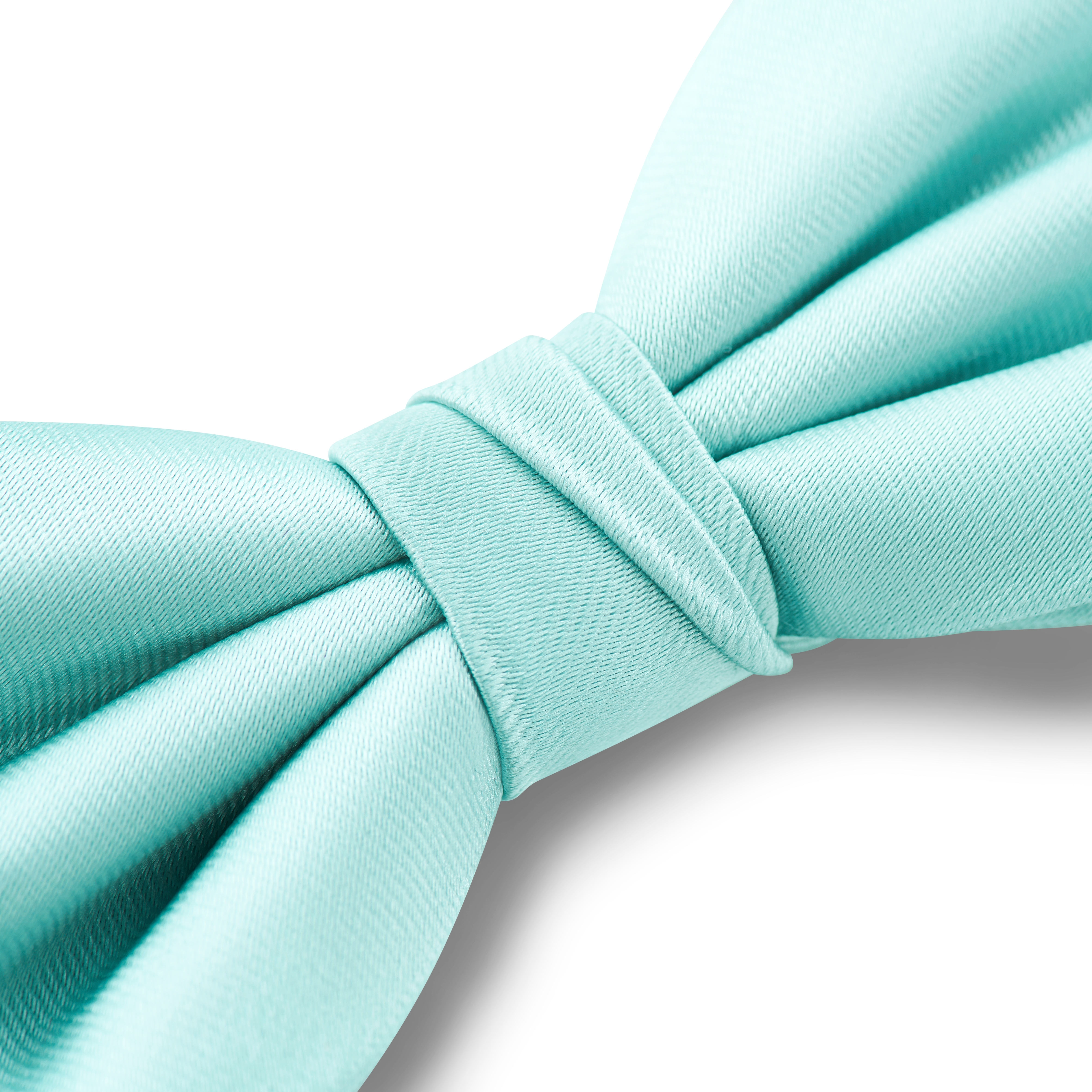 Babyblaue vorgebundene Satin Fliege - 3