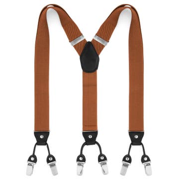 Wide Brown Clip-On Braces