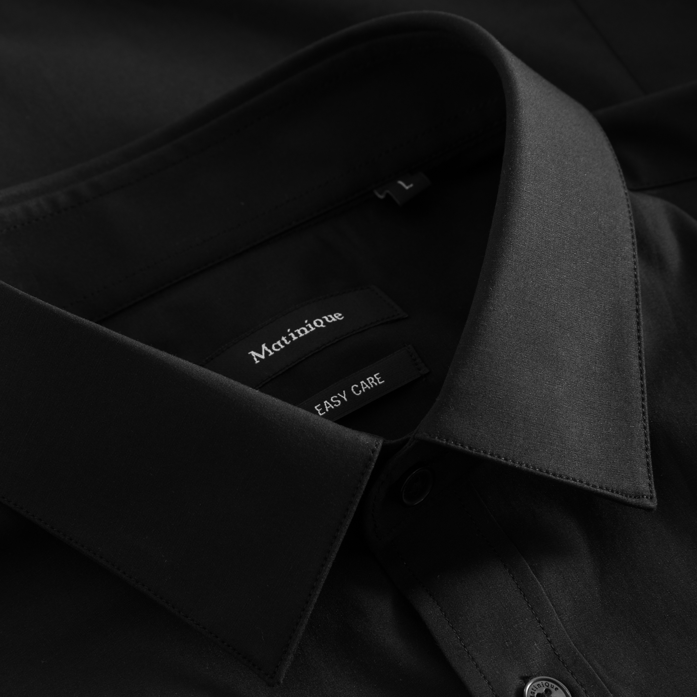 Robo Zwart Overhemd van Stretch Popeline - 4