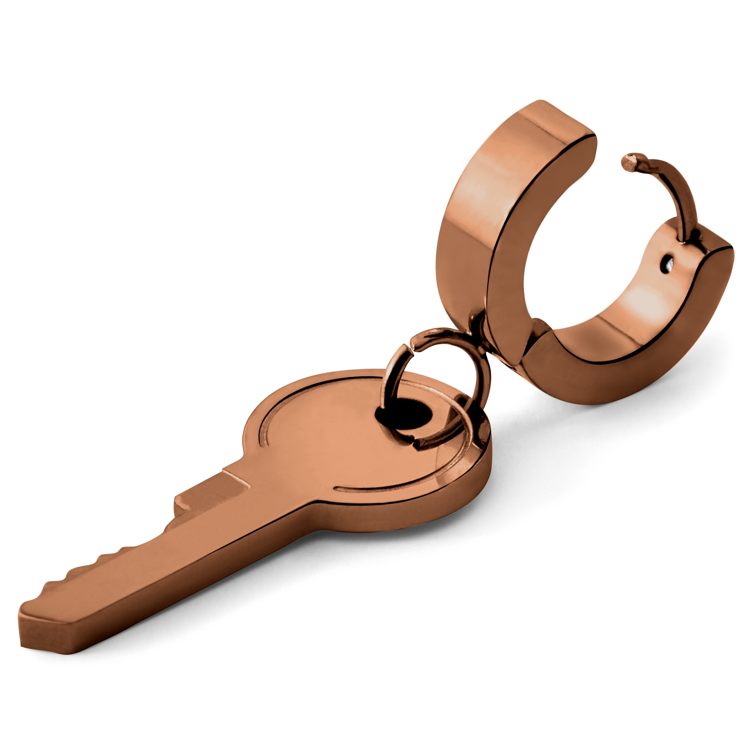 Floyd Kopparfärgat Ringörhänge med Nyckel-hängsmycke - 2