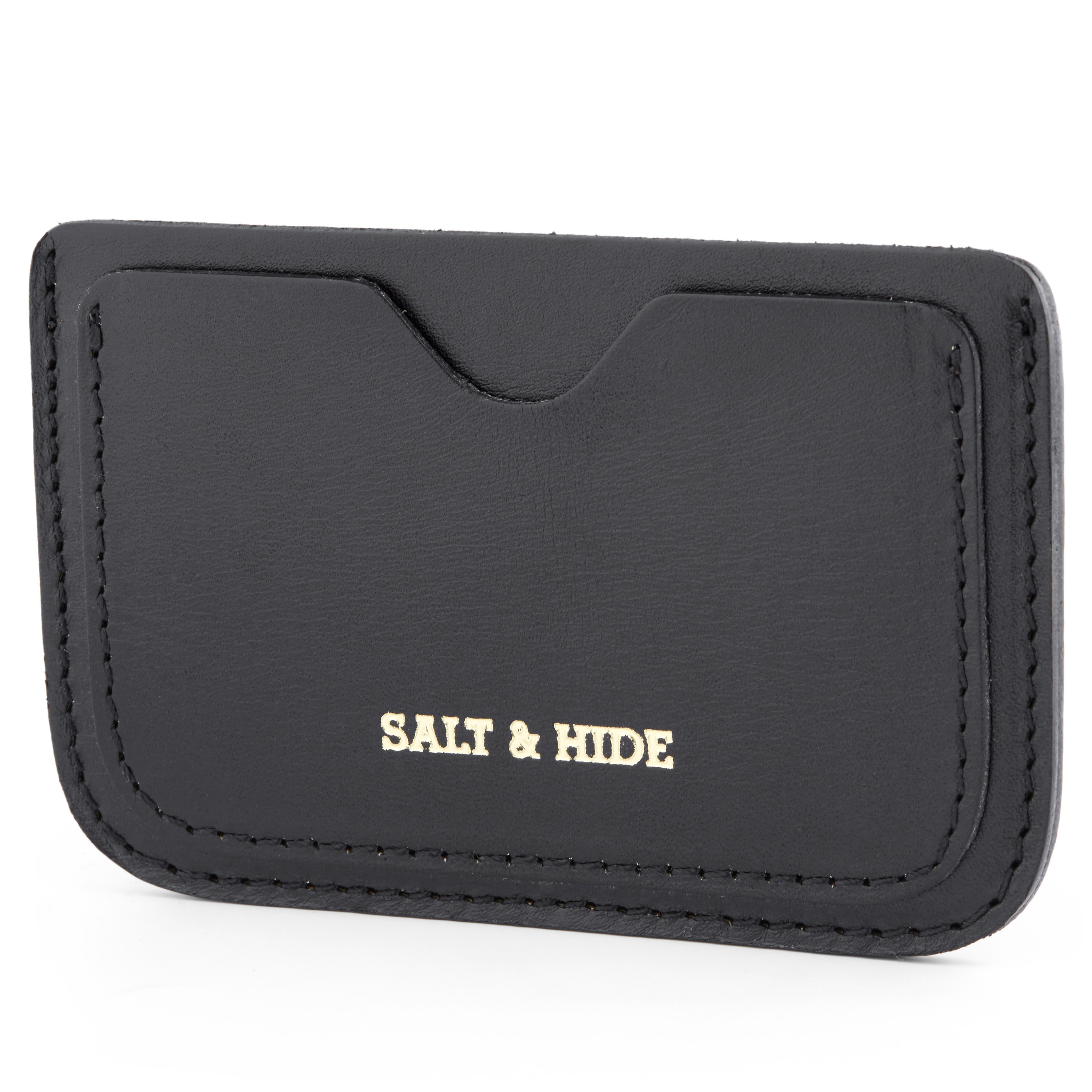 Tarjetero de piel Fergus negro - 1