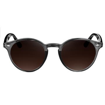 Слънчеви очила Wade с прозрачни сиви рамки и кафяви стъкла