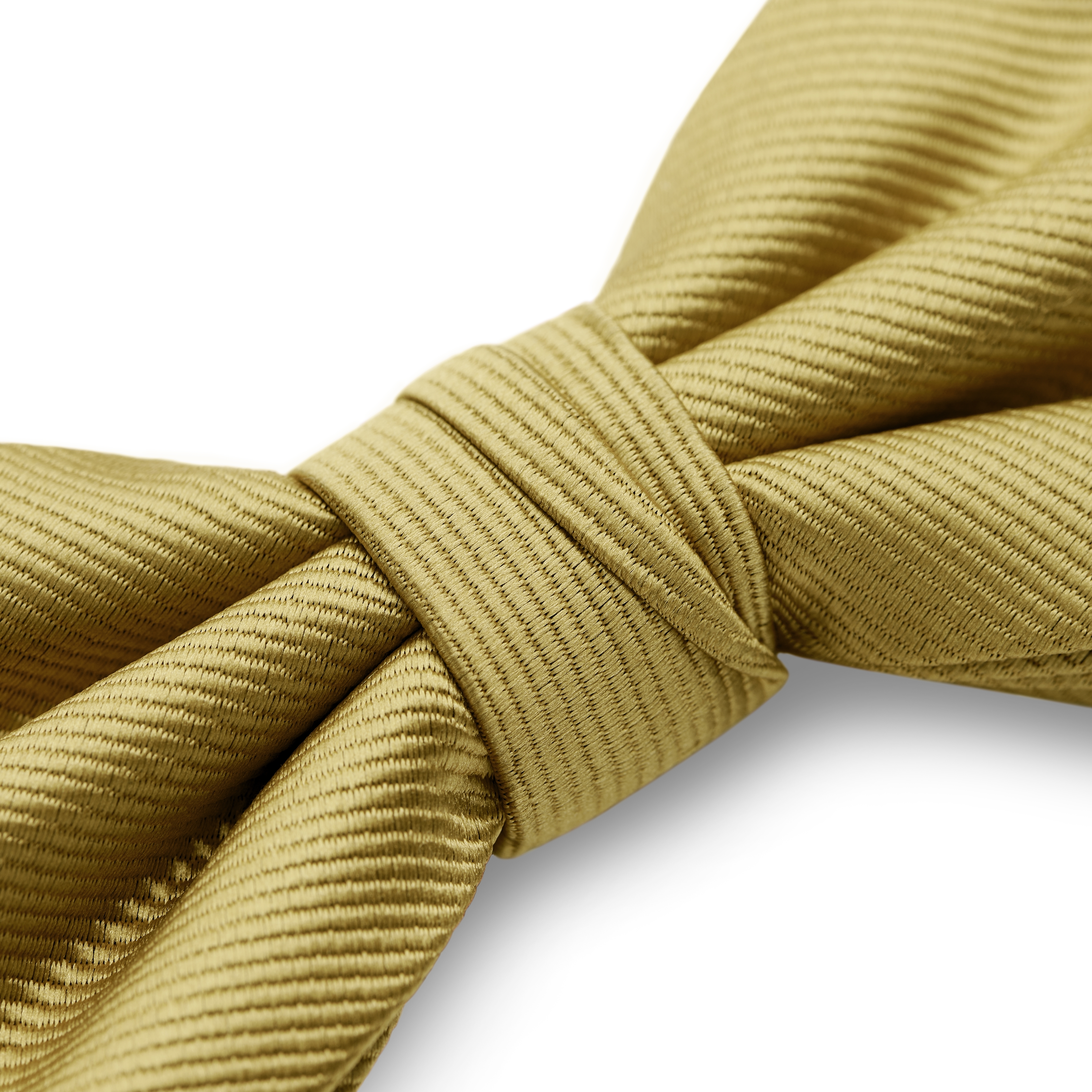 Mustard Yellow Pre-Tied Grosgrain Bow Tie - 4