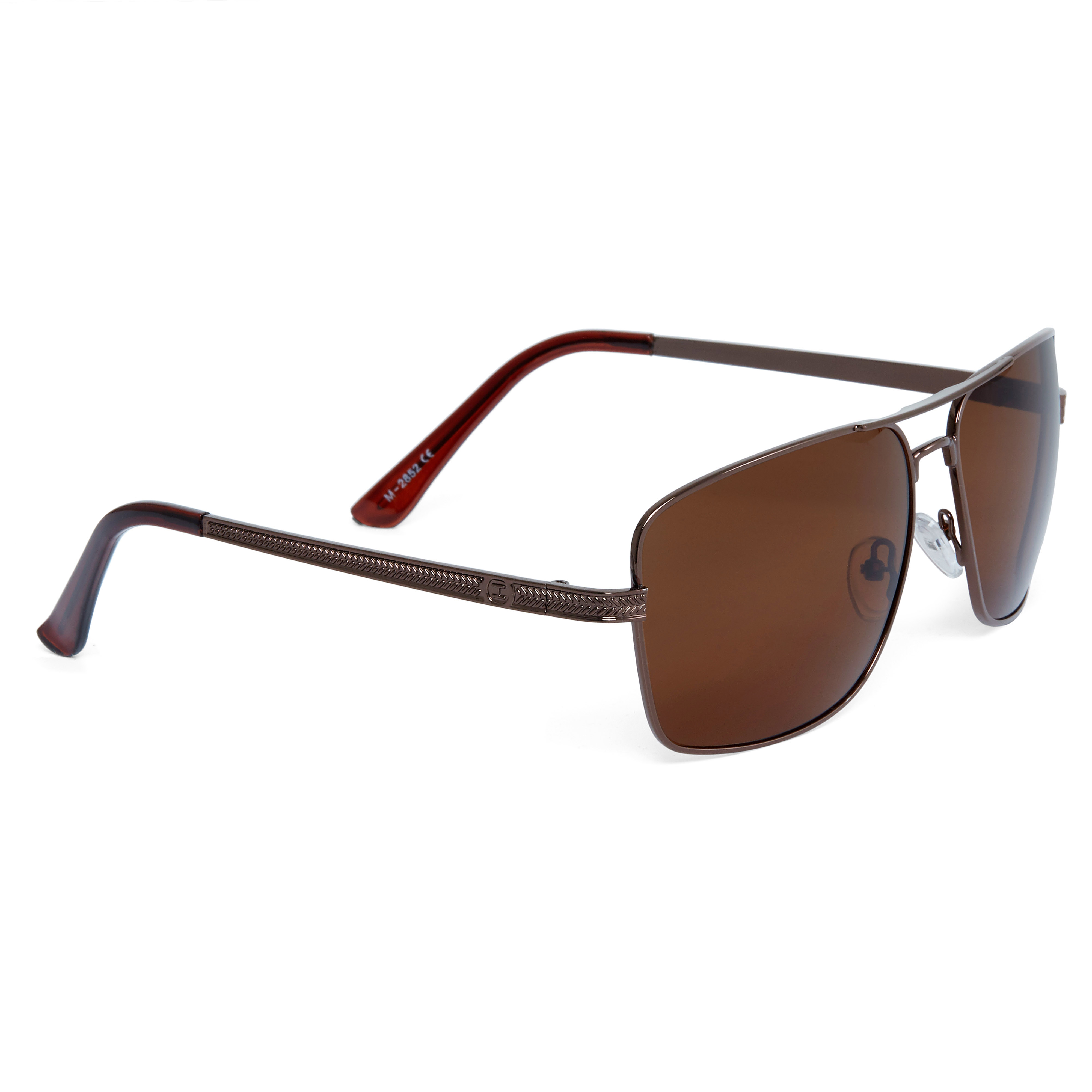 Kvadratna sončna očala v barvi kave - 3