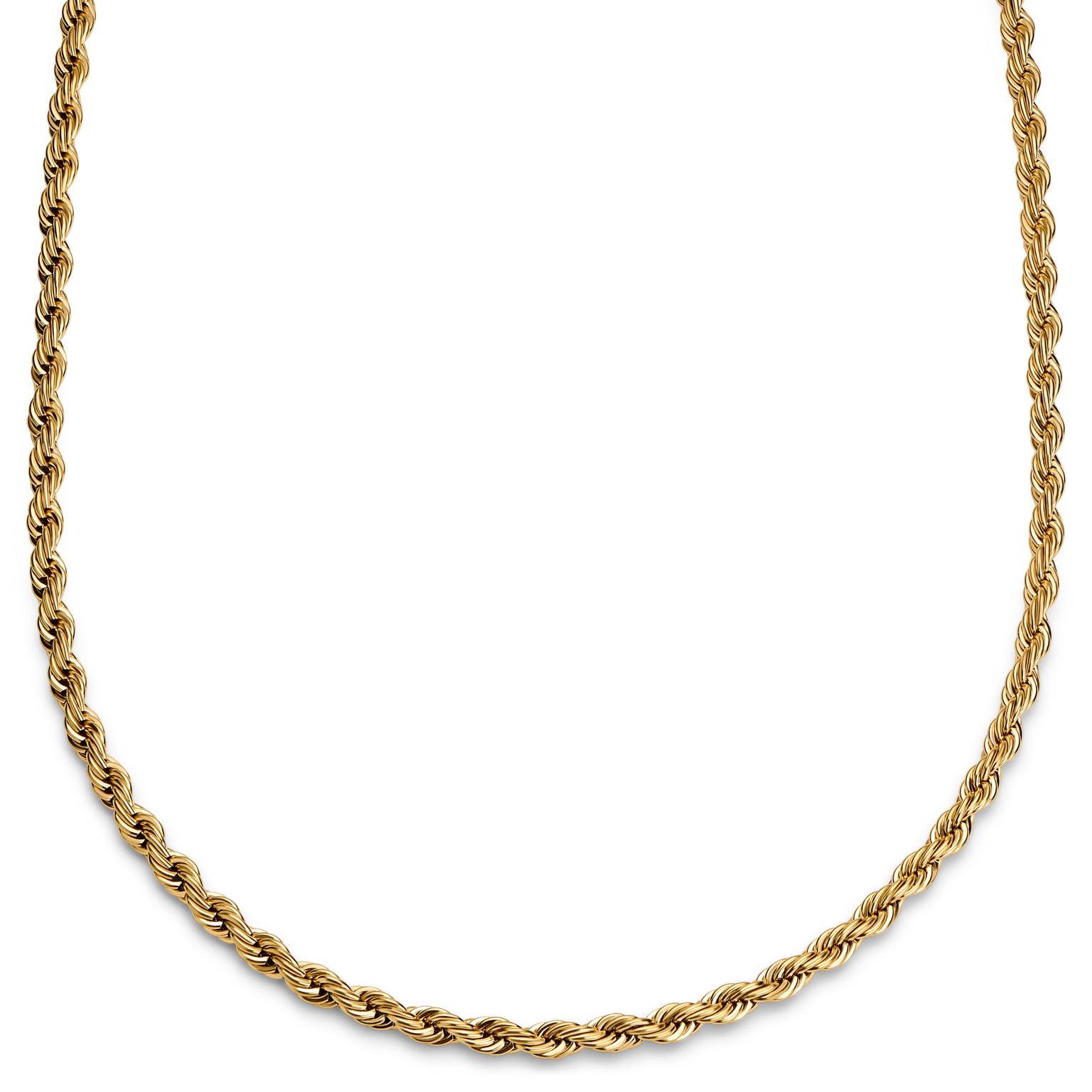 Essentials | Collar de cadena de cuerda dorado de 6 mm Essentials | Collar de cadena de cuerda dorado de 6 mm