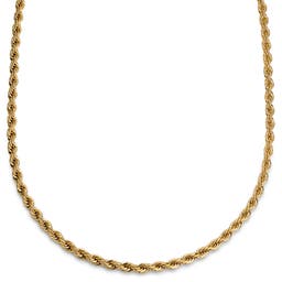 Essentials | Collar de cadena de cuerda dorado de 6 mm