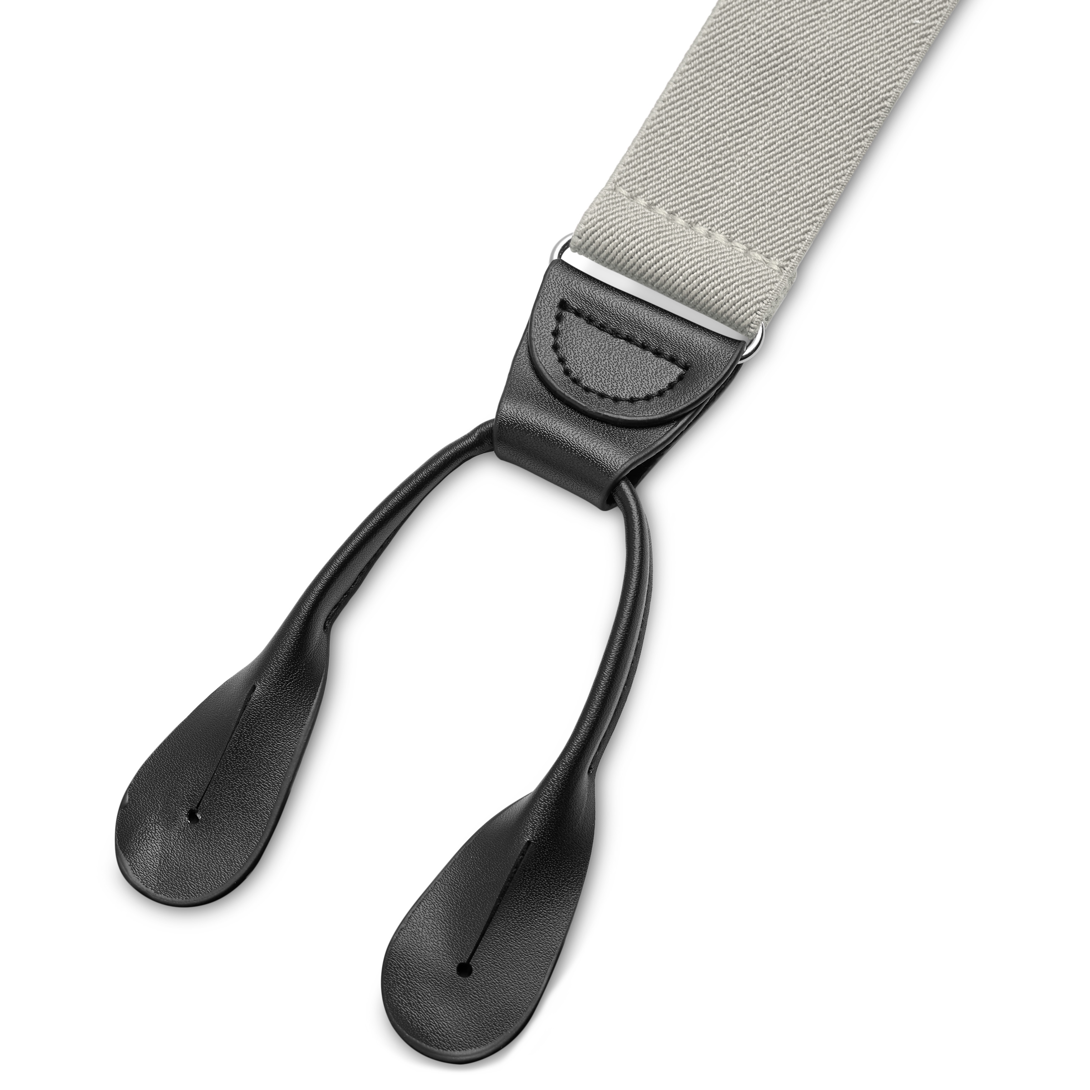 Bretelles larges à boutons gris clair - 3