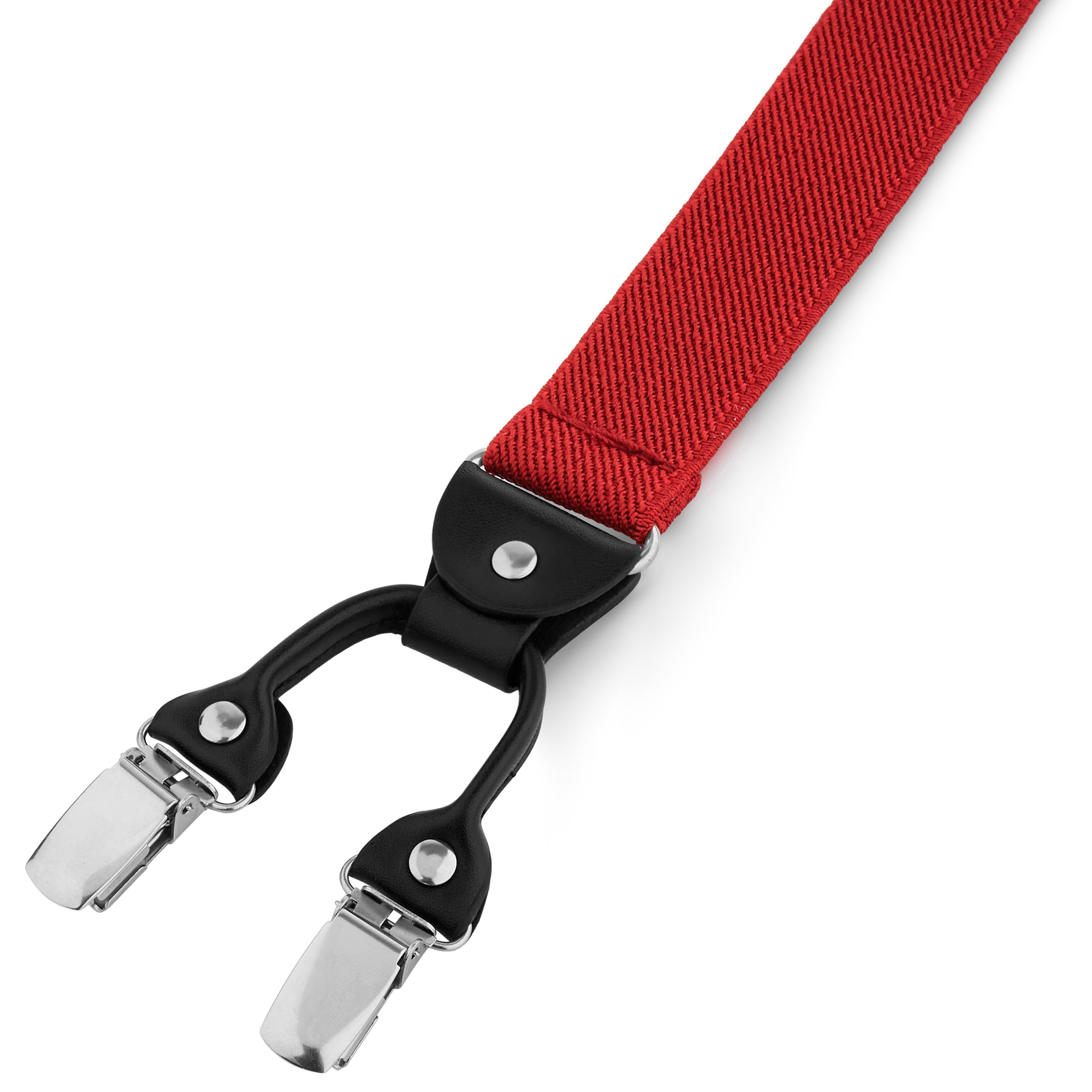 Keskeny kárminvörös nadrágtartó - 2