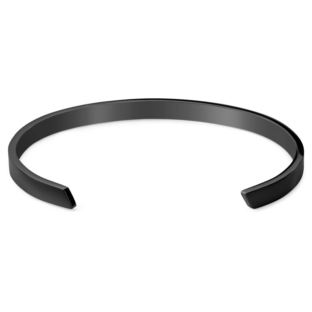 hover: 5 mm Matte Black Adjustable Stainless Steel Cuff Bracelet hover: 5 mm Matte Black Adjustable Stainless Steel Cuff Bracelet