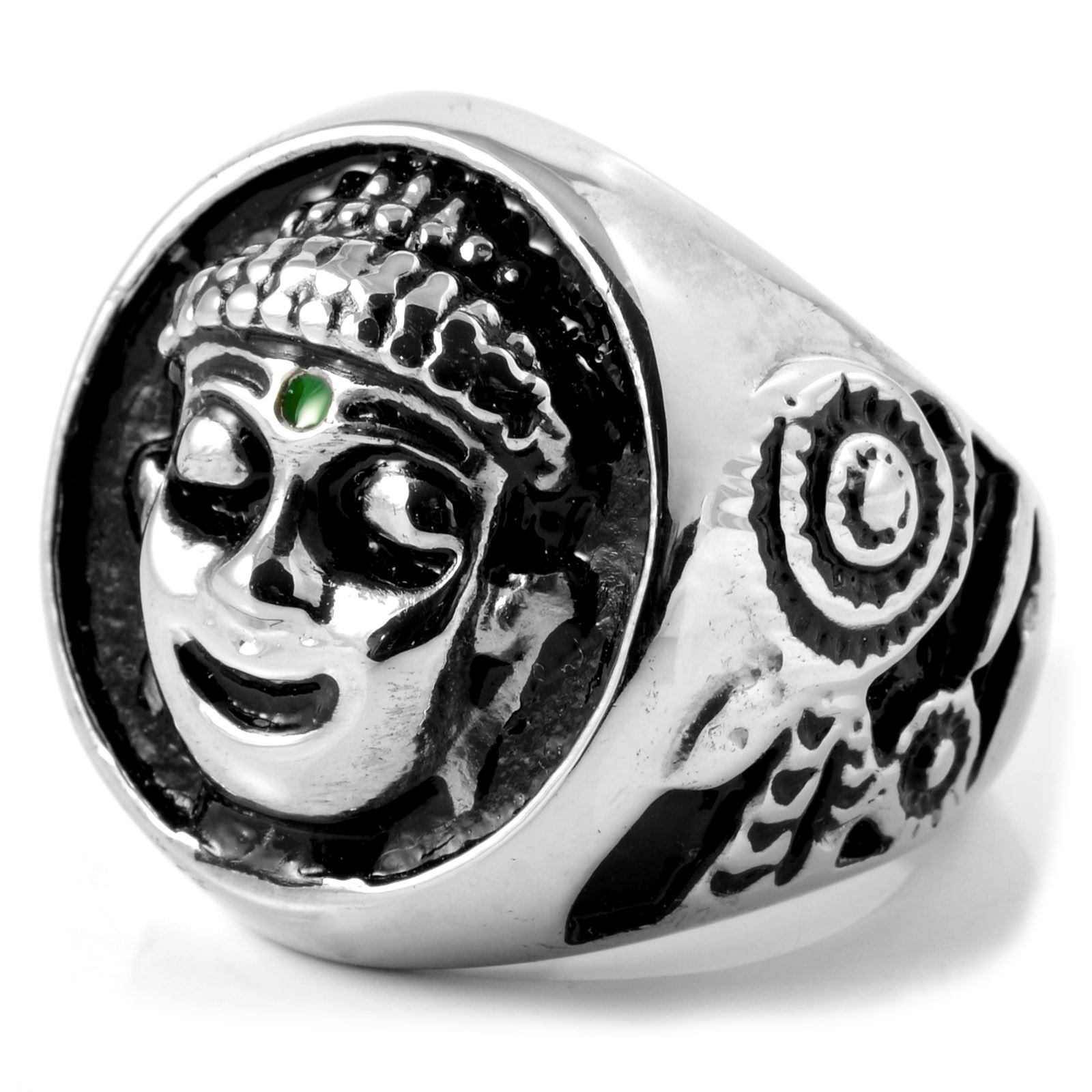 Maskuliner Buddha Stahlring - 1