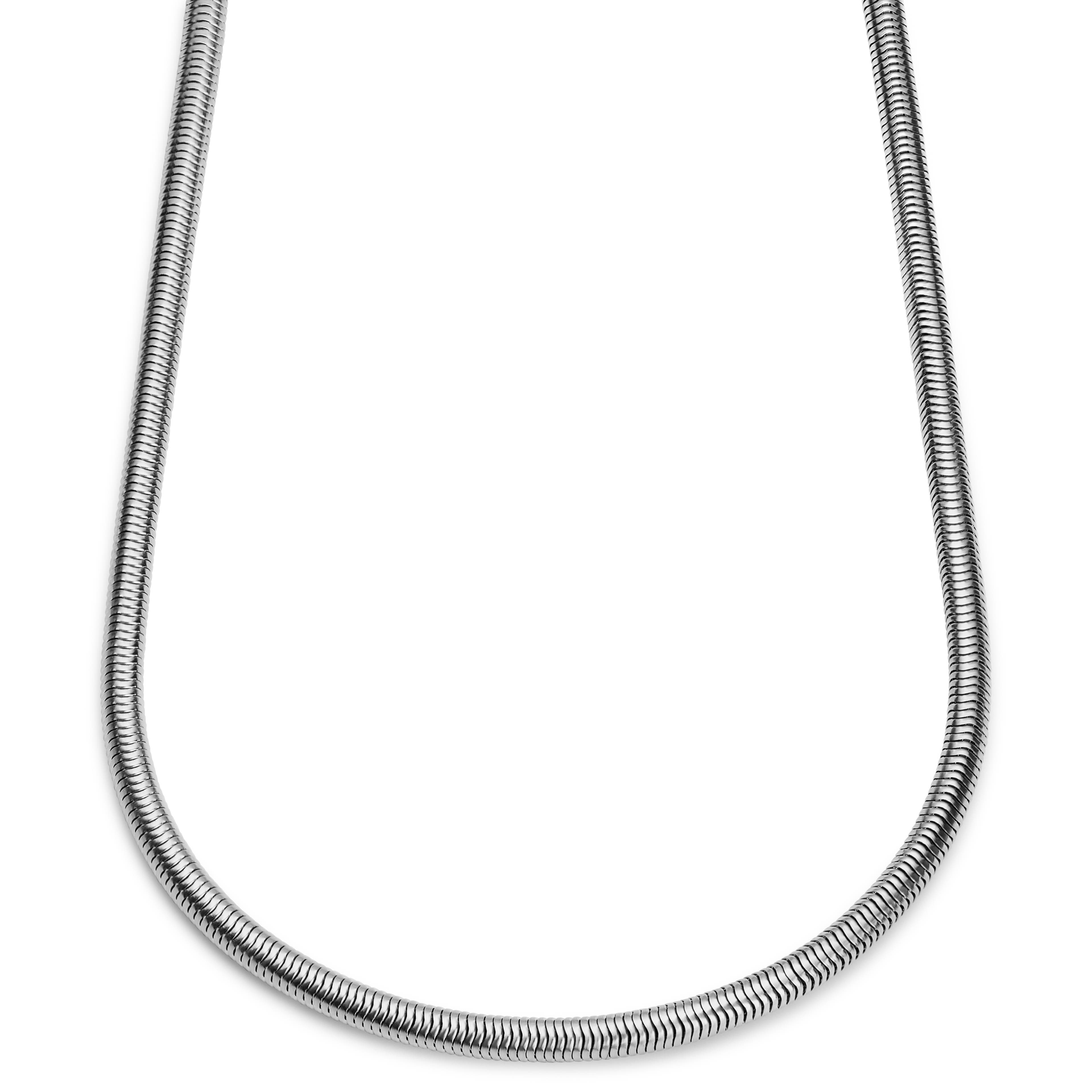 Essentials | 6 mm Silberfarbene Schlangenkette Halskette