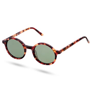 Round Polarised Tortoiseshell Sunglasses