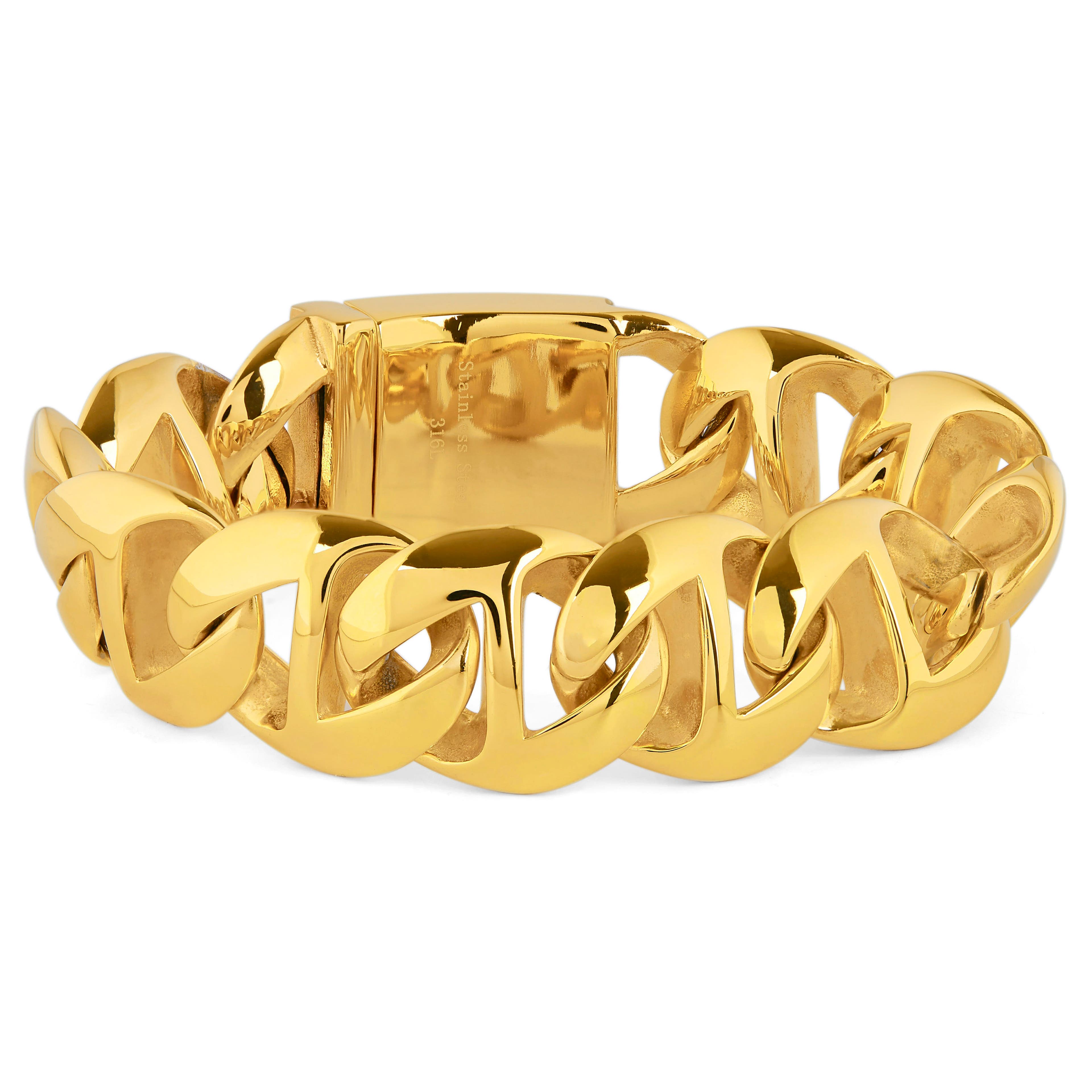 Extra Chunky Gold-Tone Chain Bracelet