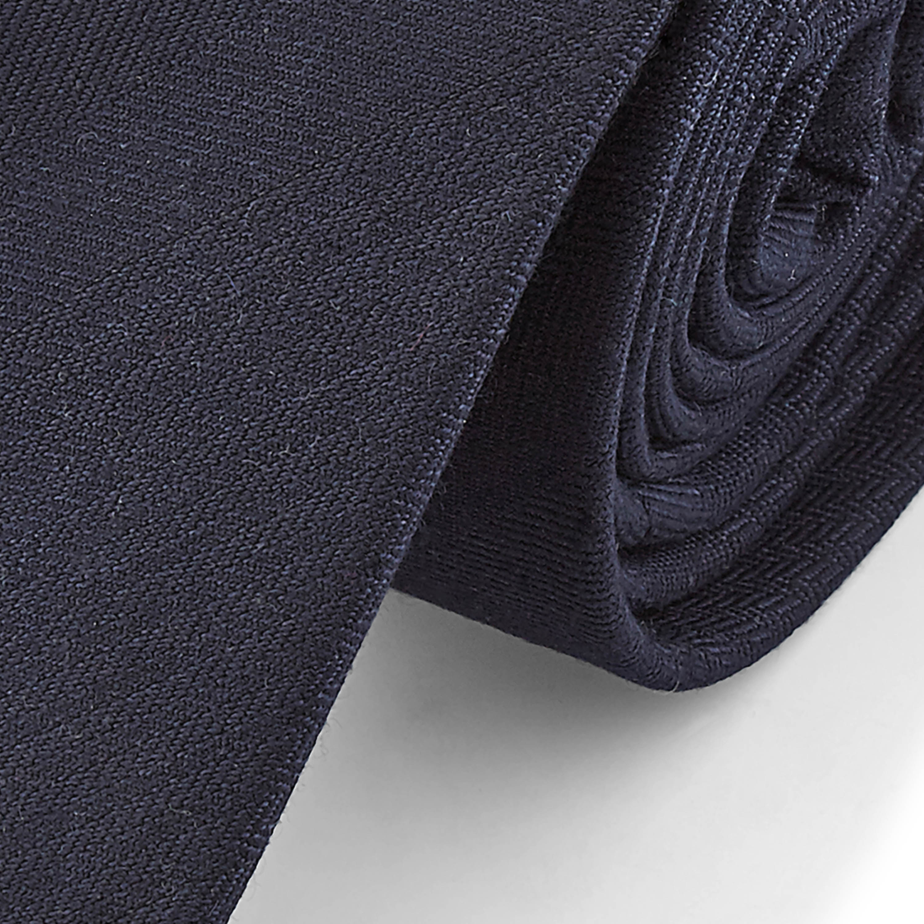 Textured Dark Navy Necktie - 2