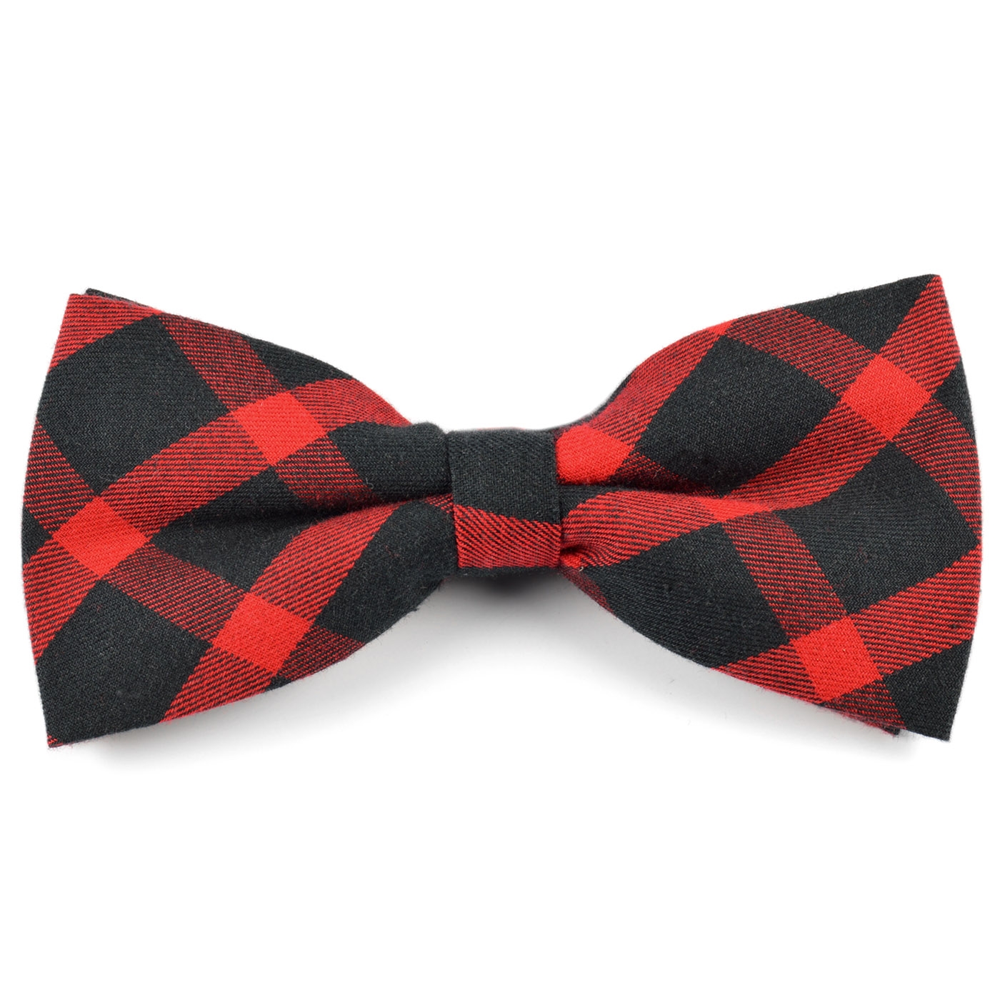 Red / Black Plaid Cotton Bow Tie | In stock! | Tailor Toki