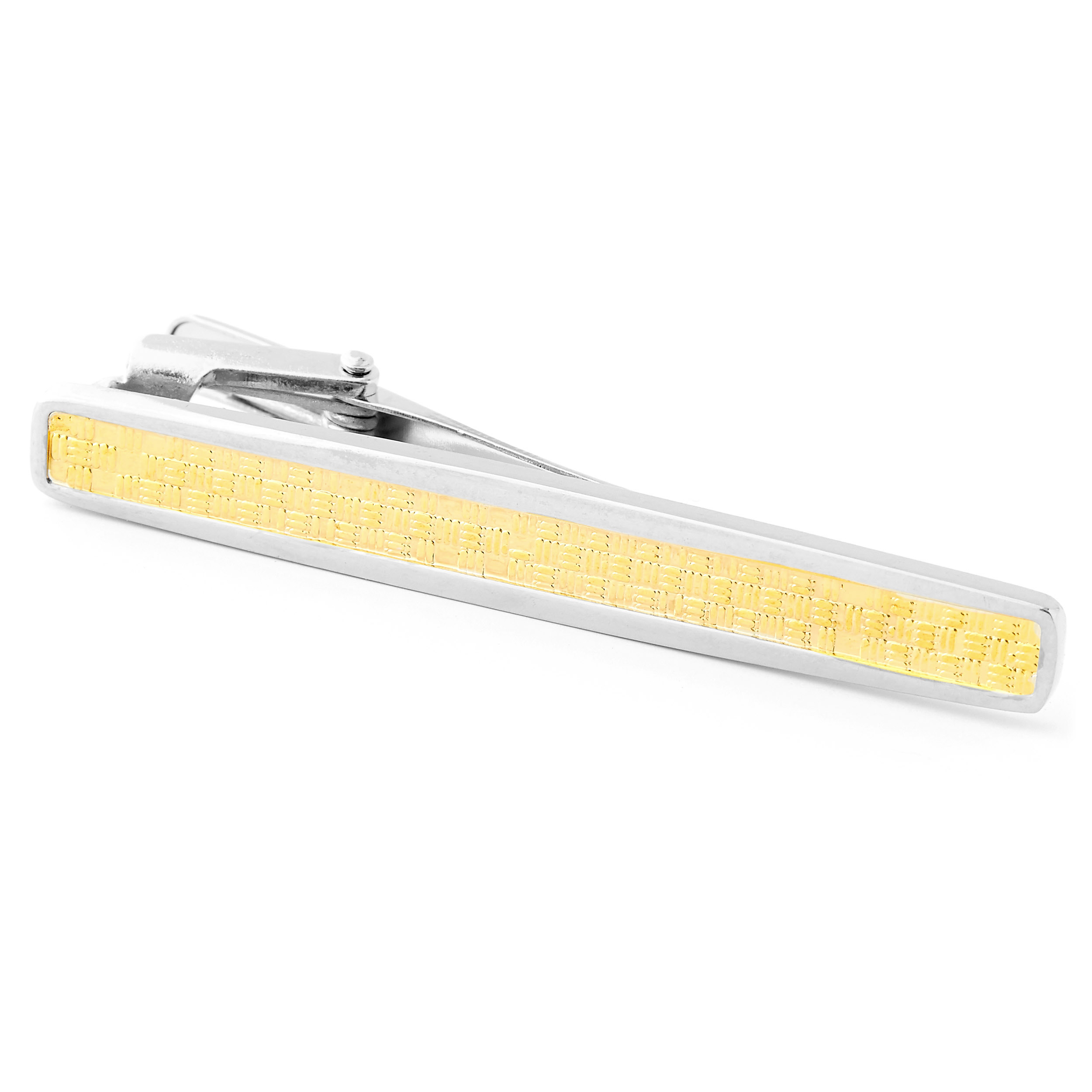 Zilveren dasspeld met goudkleurig patroon - 2