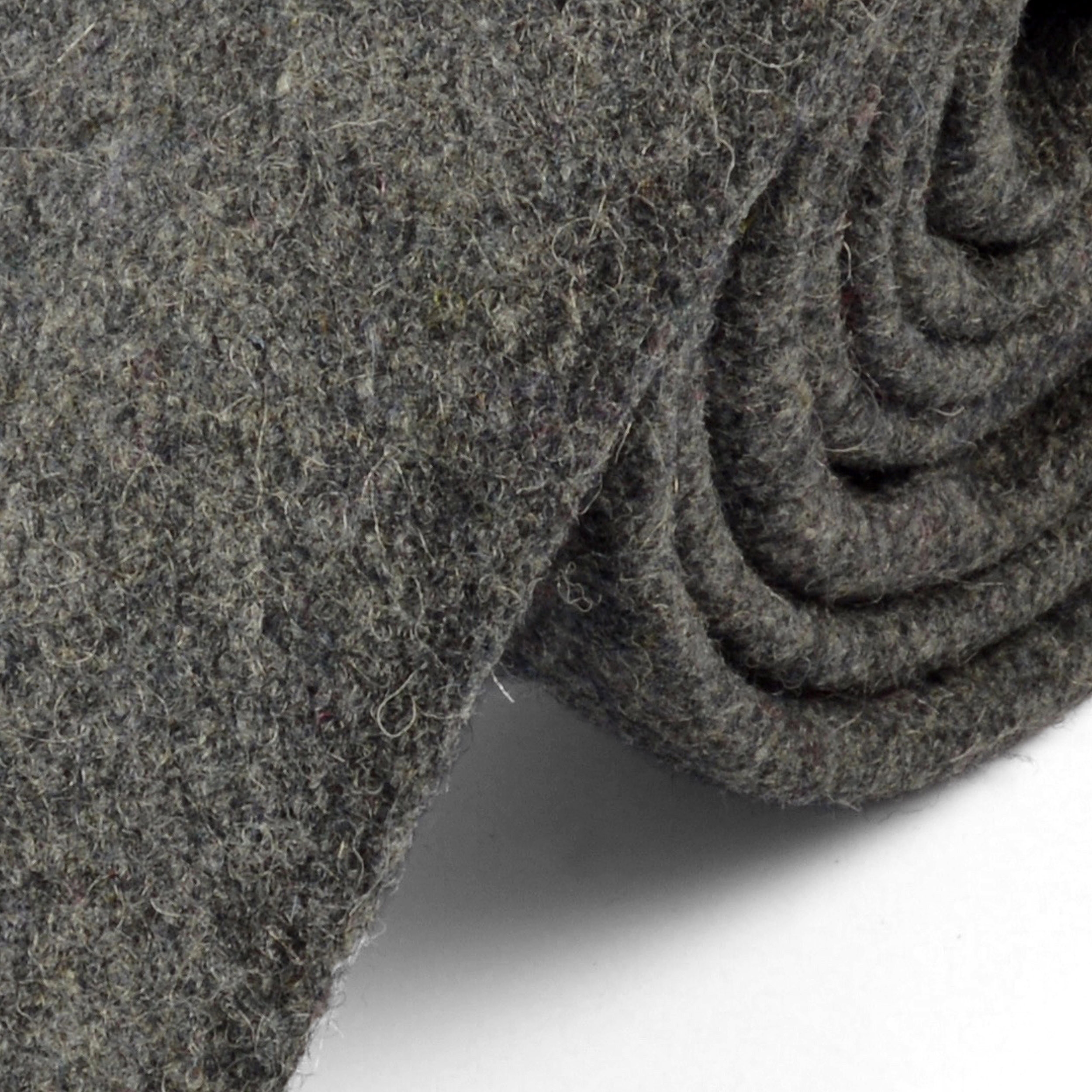 Onbewerkte Handgemaakte Lichtgrijze Wollen Stropdas - 2