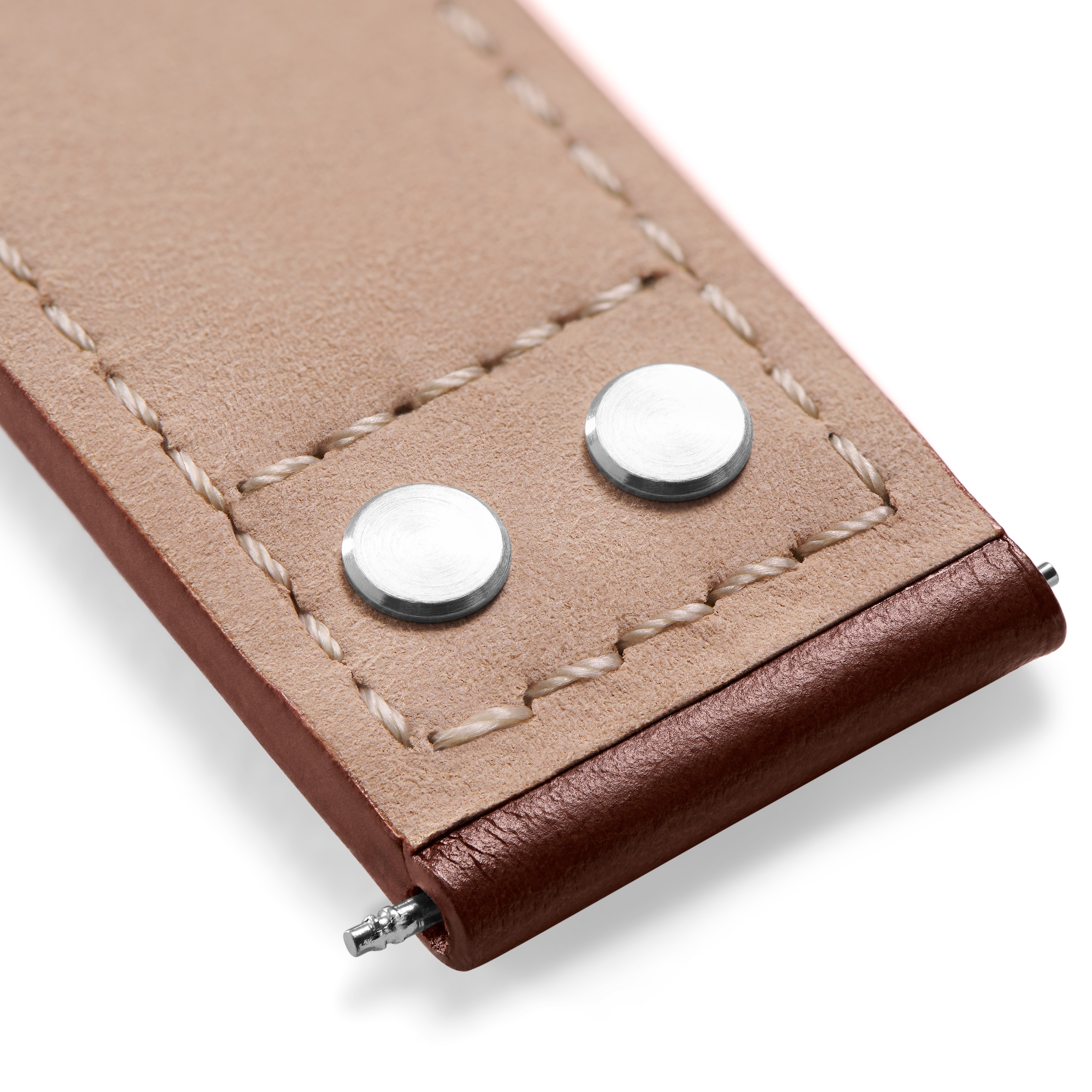  Bracelet de montre Aviateur en cuir marron - 4