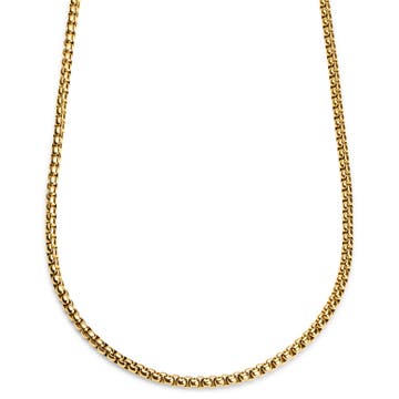 Essentials | Collar de cadena de caja curvada dorado de 5 mm
