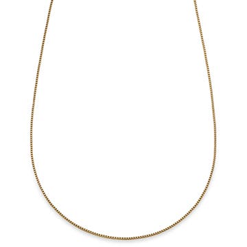 Essentials | Collar de cadena de caja curva dorado de 1 mm