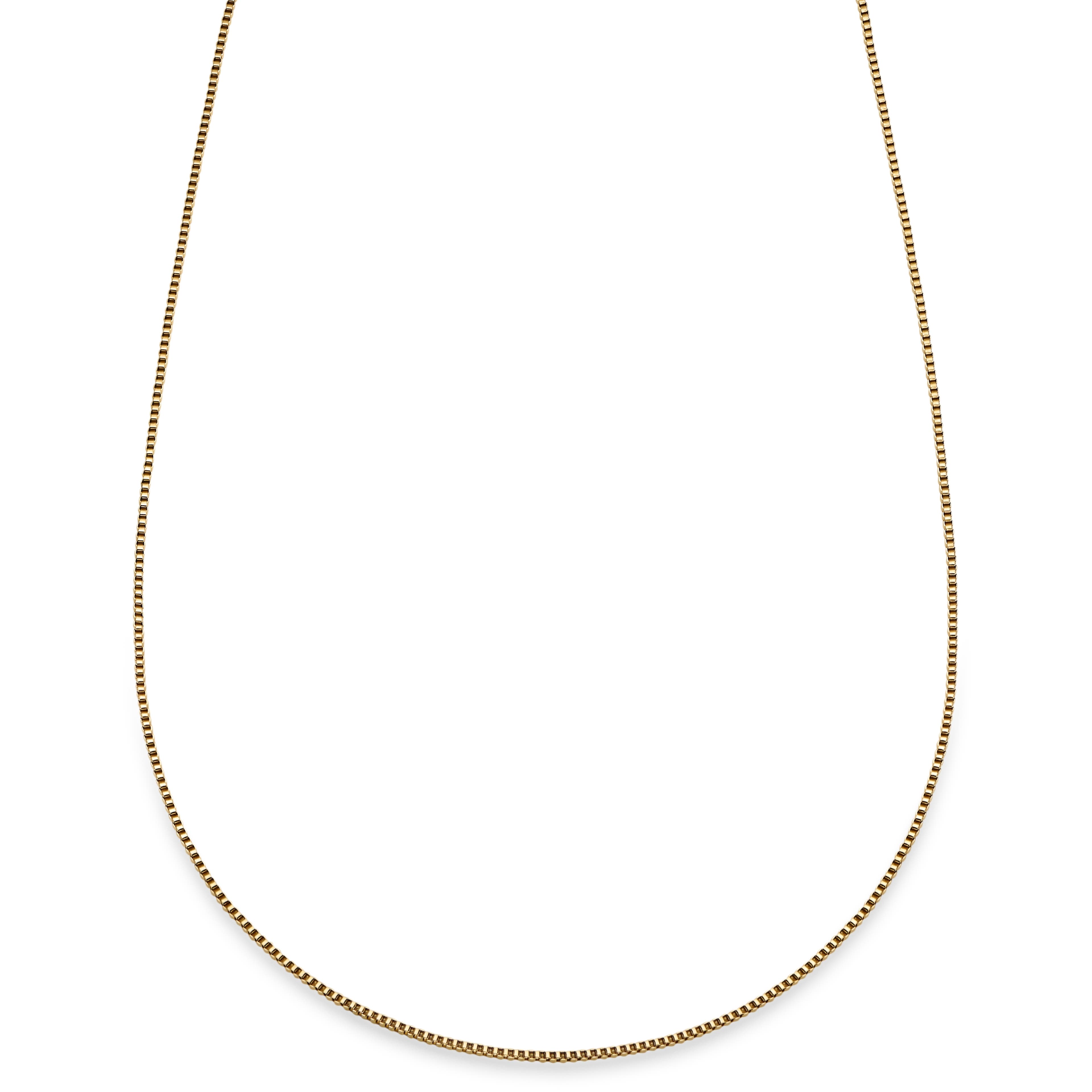 Essentials | 1 mm Goudkleurige Ketting met Vierkante Venetiaanse Schakels