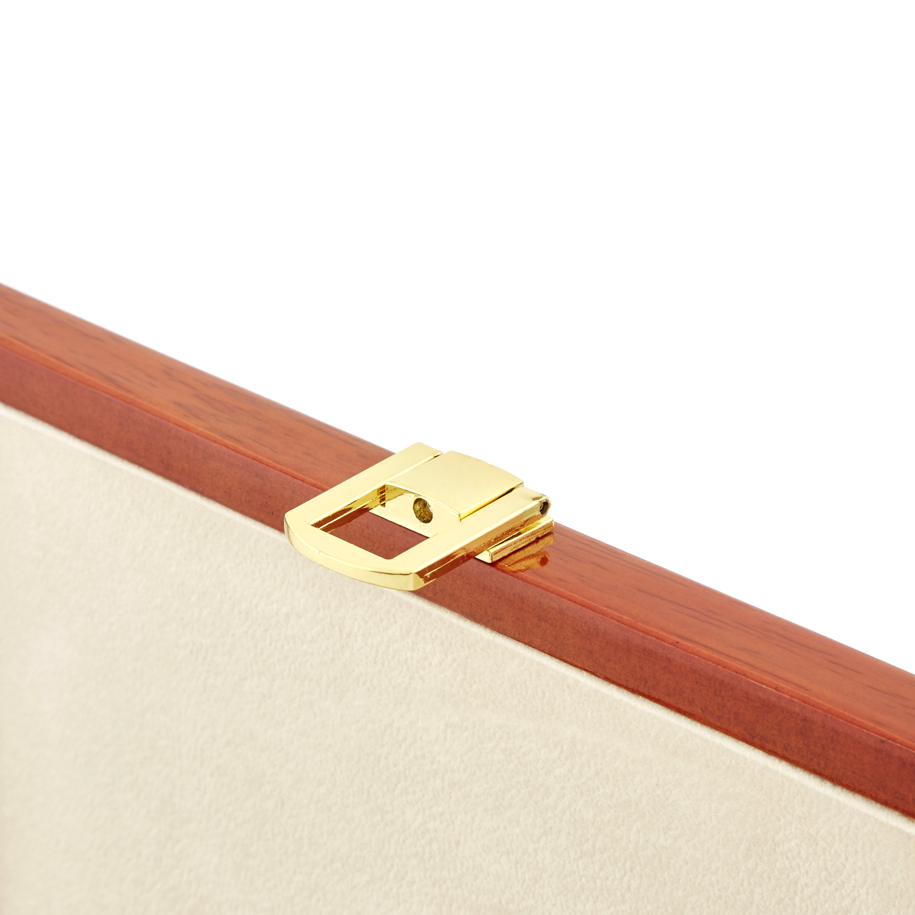 Natural Wood Cognac Natural Wood Cufflinks Box For 20 Cufflinks Sets - 3