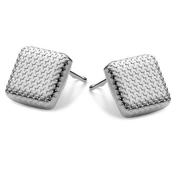 Square Silver-Tone Geometric Copper Button Covers Square Silver-Tone Geometric Copper Button Covers