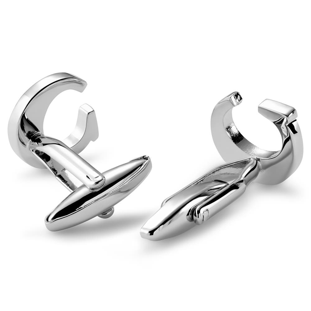 hover: Silver-tone Initial C Cufflinks hover: Silver-tone Initial C Cufflinks