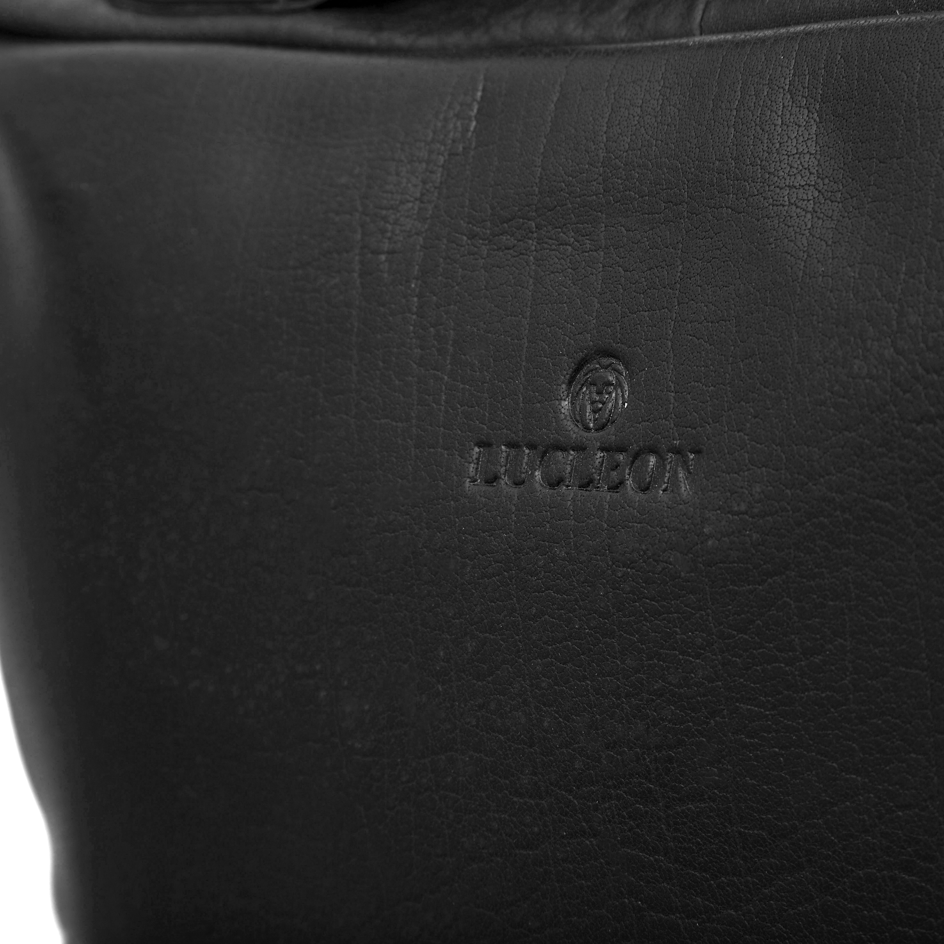 Montreal Retro Zwarte Leren Rugzak - 8