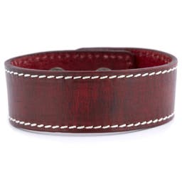 Red Buffalo Leather Bracelet