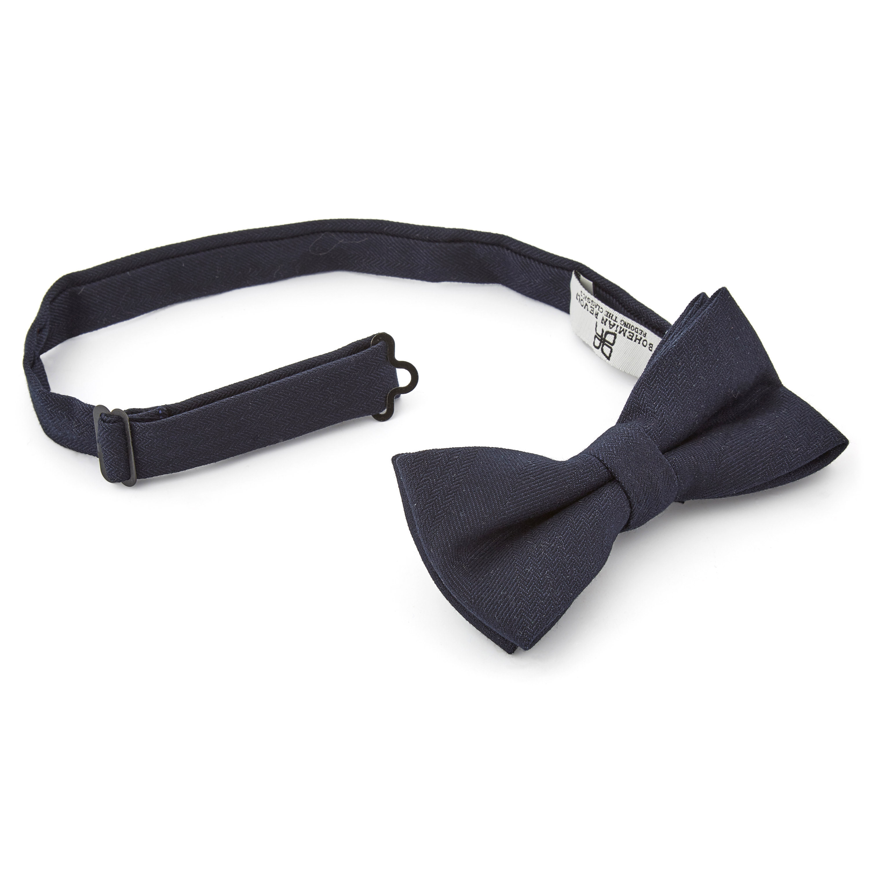 Strukturierte Dunkel Marineblaue Fliege - 2