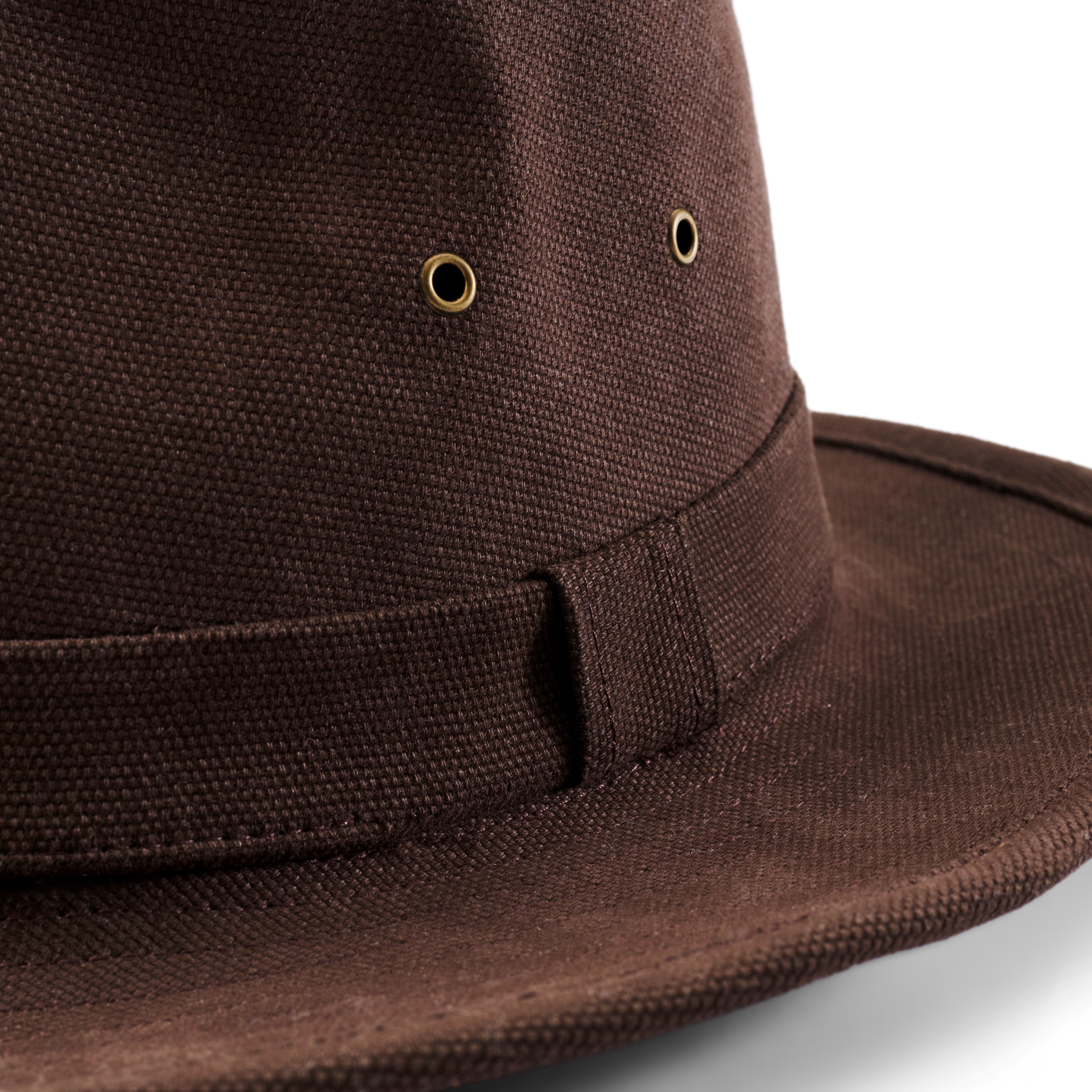 Lacuna | Echtes Braun Denim Fedora - 4