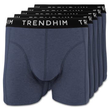 FlexFeel | Set van 5 koningsblauwe katoenen boxershorts FlexFeel | Set van 5 koningsblauwe katoenen boxershorts
