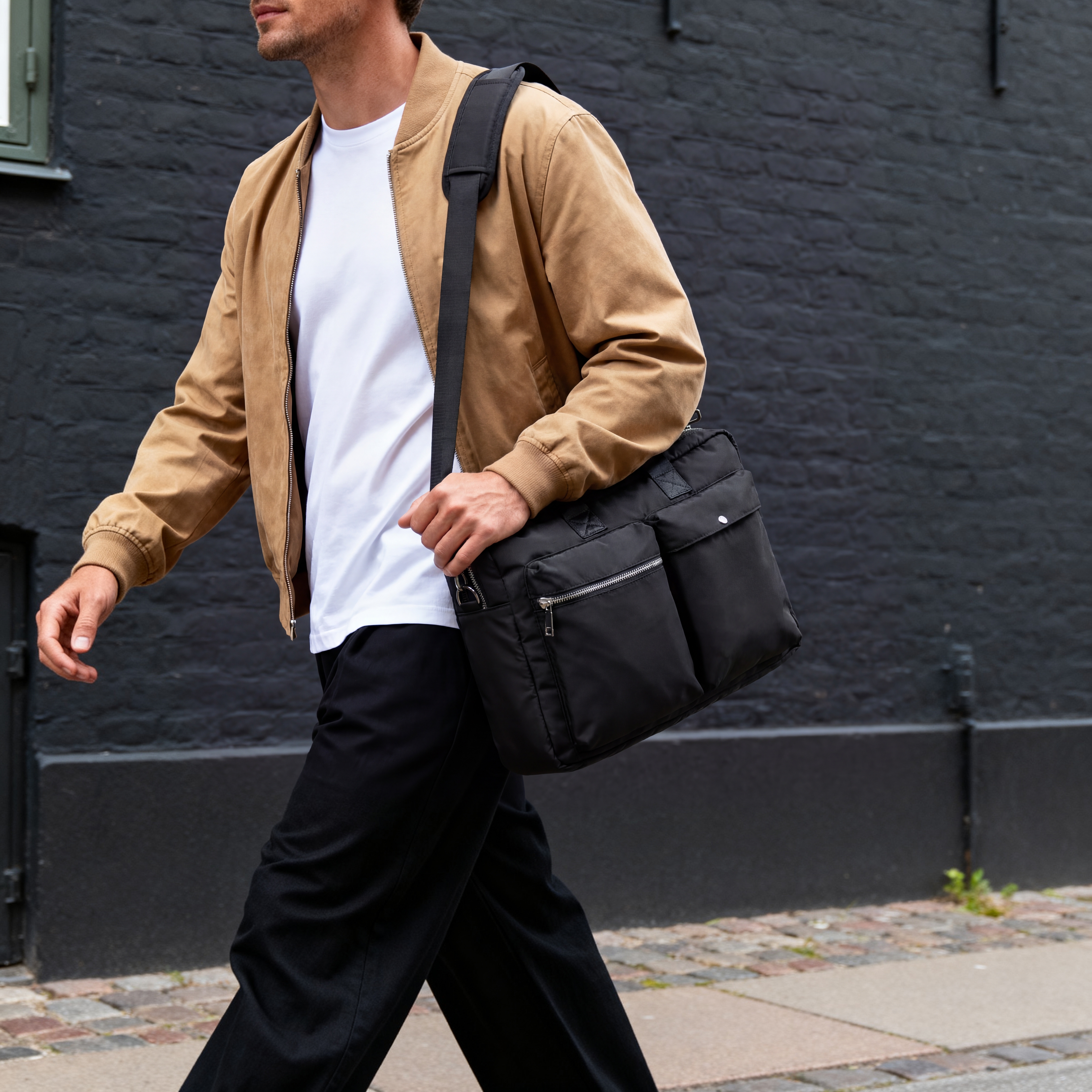 FAZE | Bolso messenger acolchado negro - 3