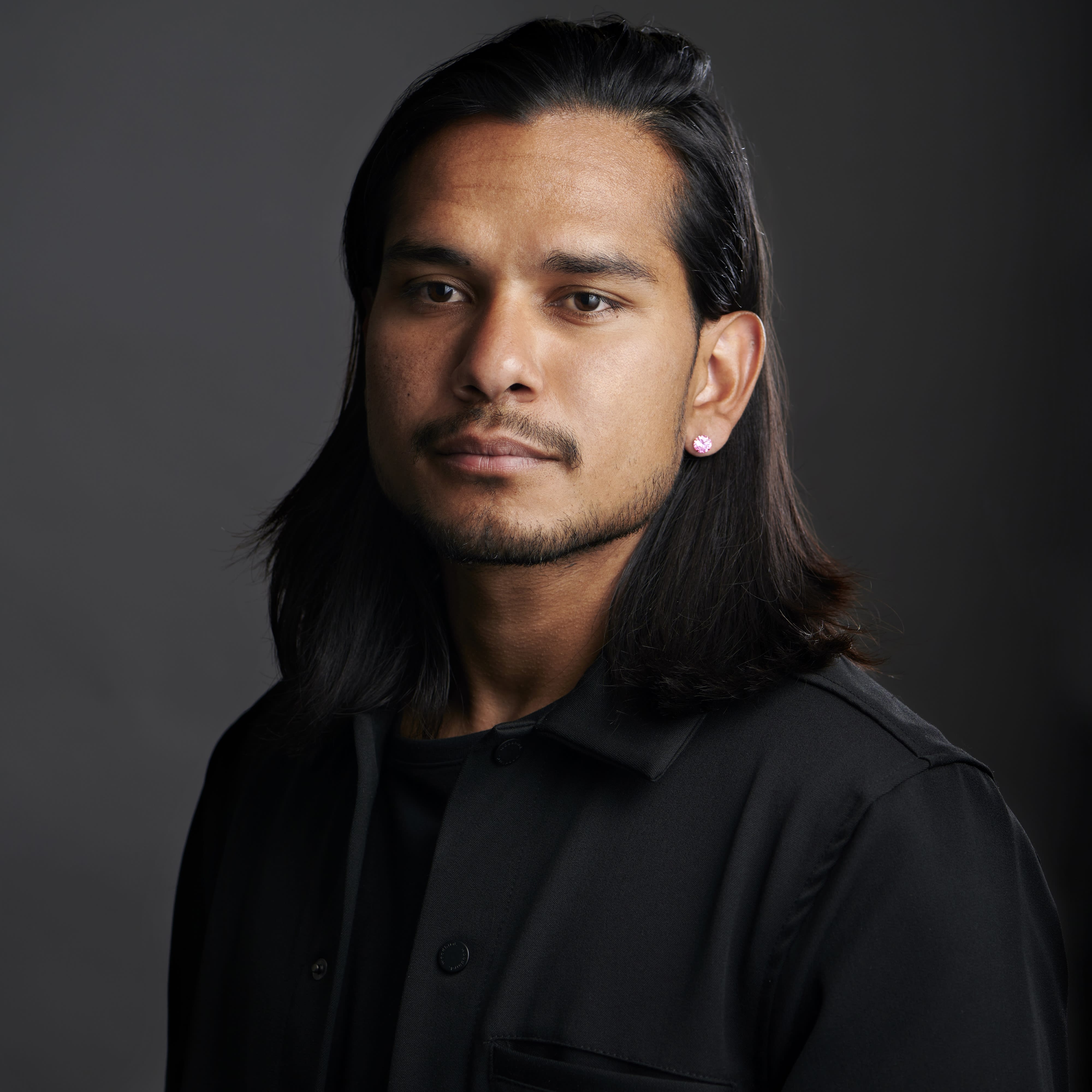 Boucle d'oreille ronde pierre de zircone rose - 8 mm - 4