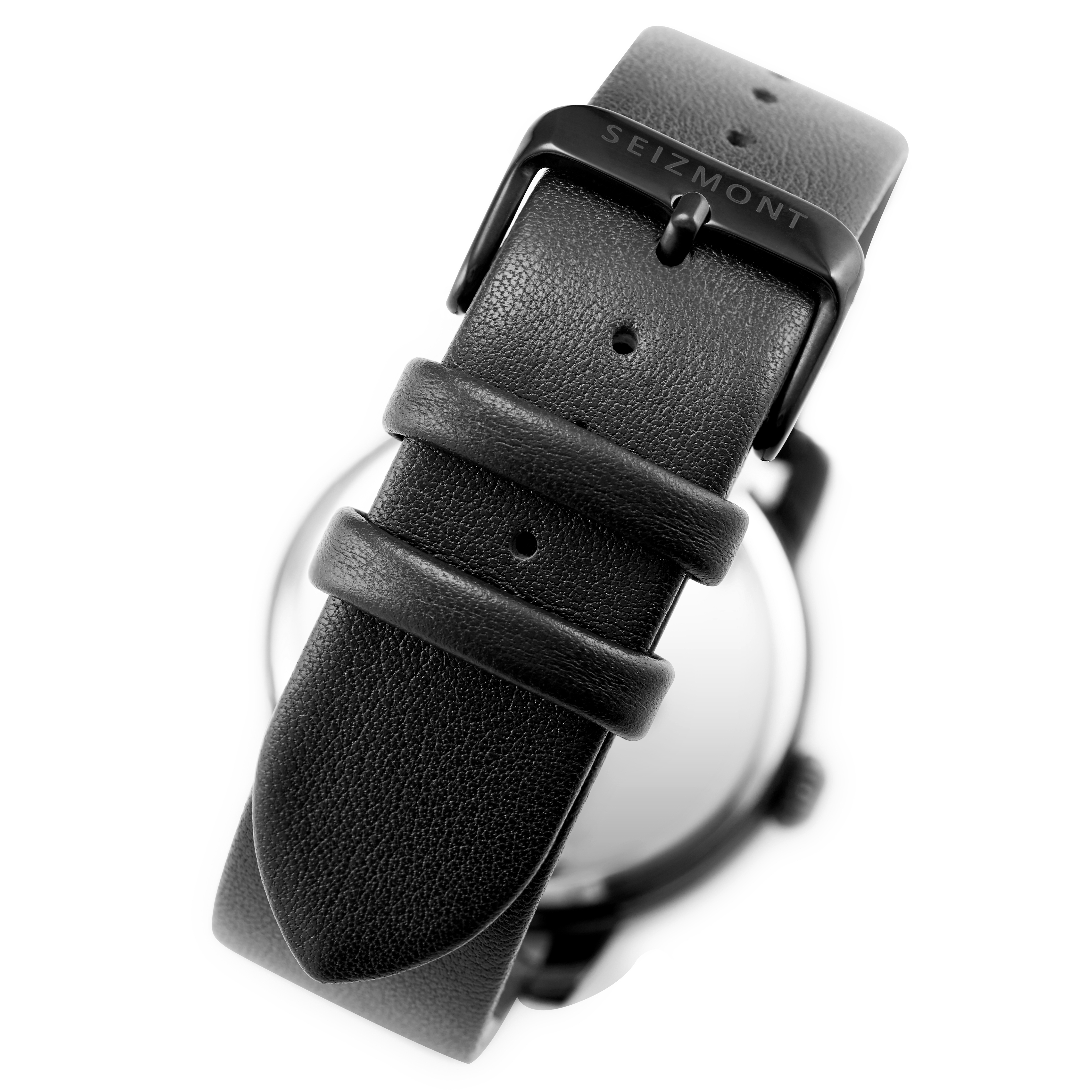 Mezzo | Black Minimalist Watch With Black Dial & Black