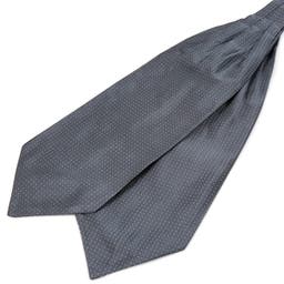 Grey Polka Dot Silk Cravat