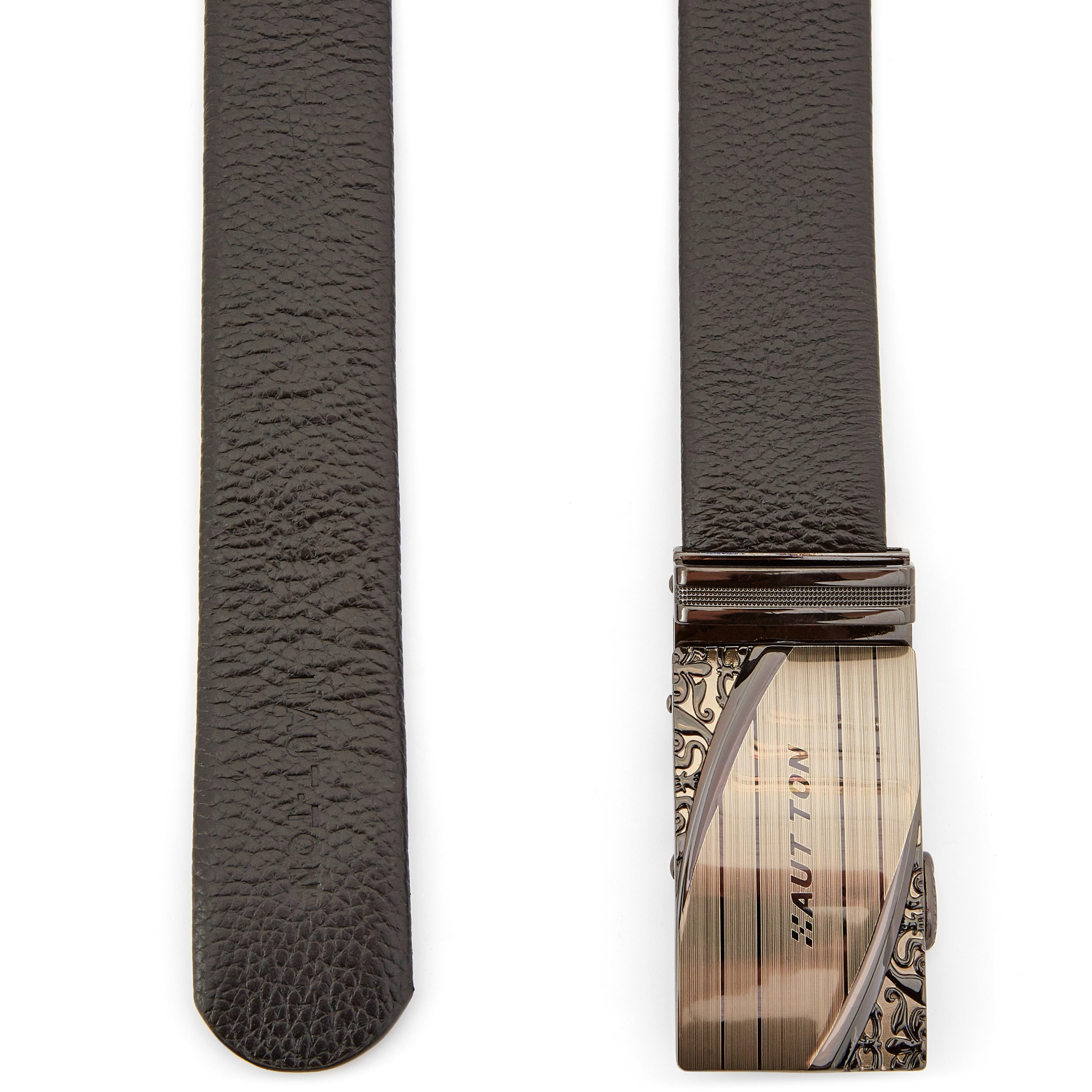 Sort Læderbælte med Raffineret Logo - 2