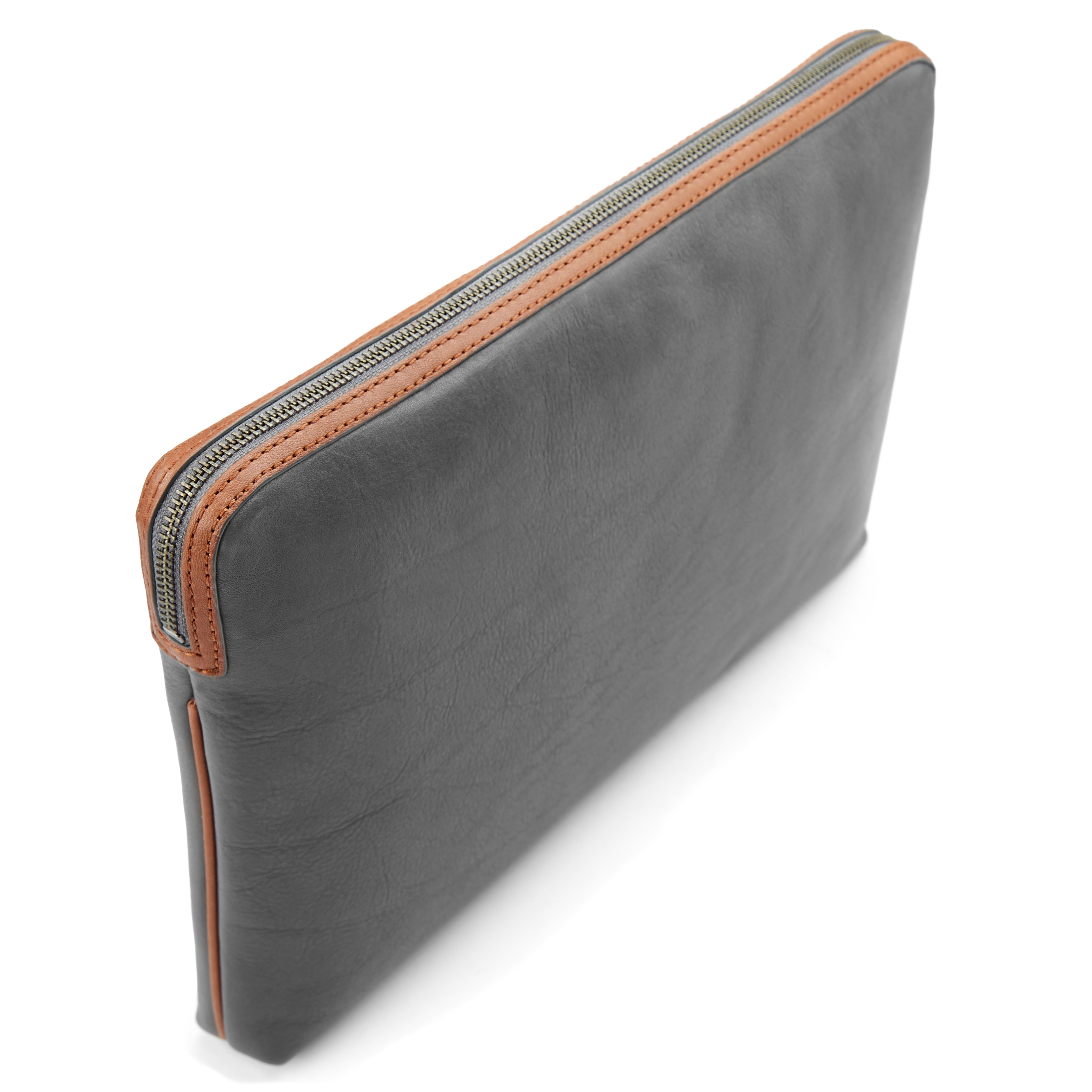 Étui pour ordinateur portable gris et brun tan Lou - 6