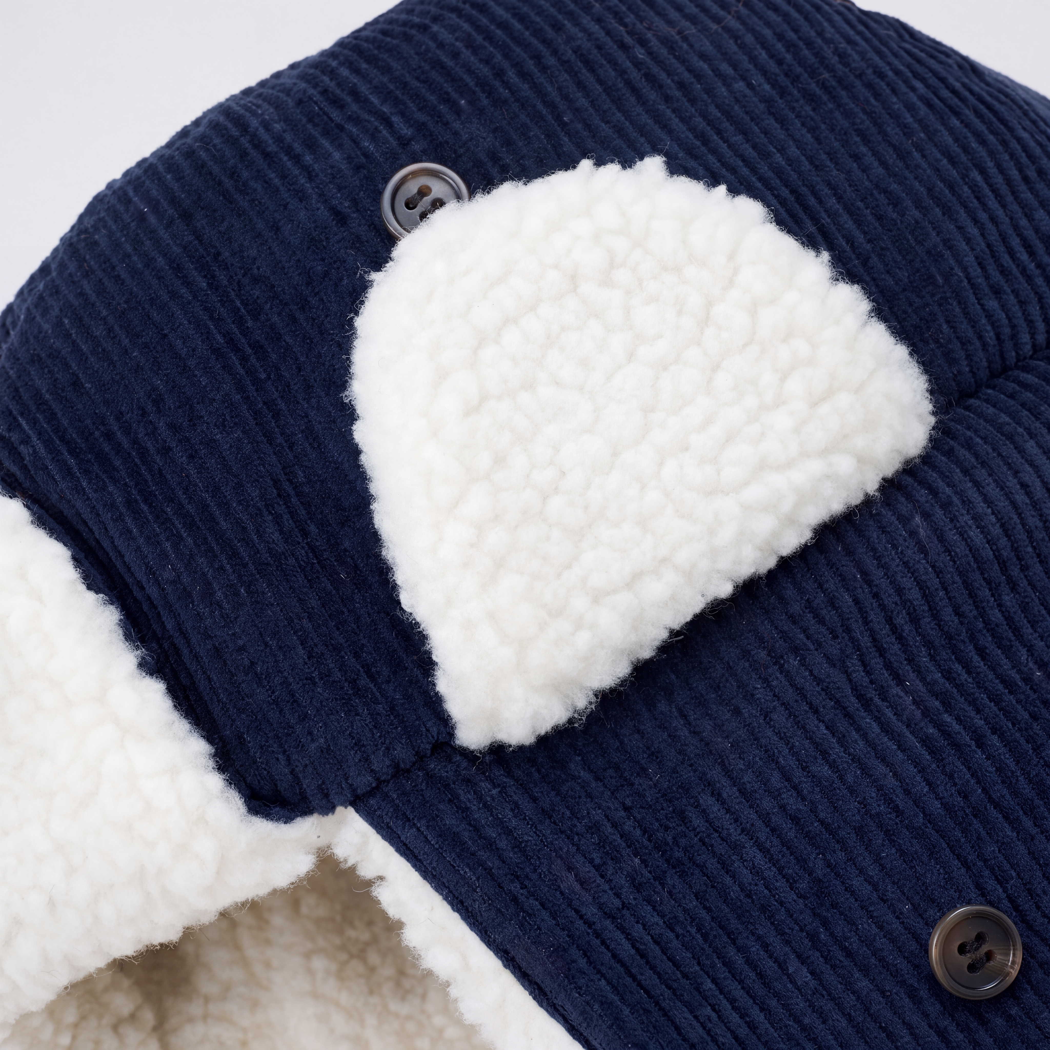 Dawson | Navy Fløjl Sherpa-foret Trapper Hue - 2