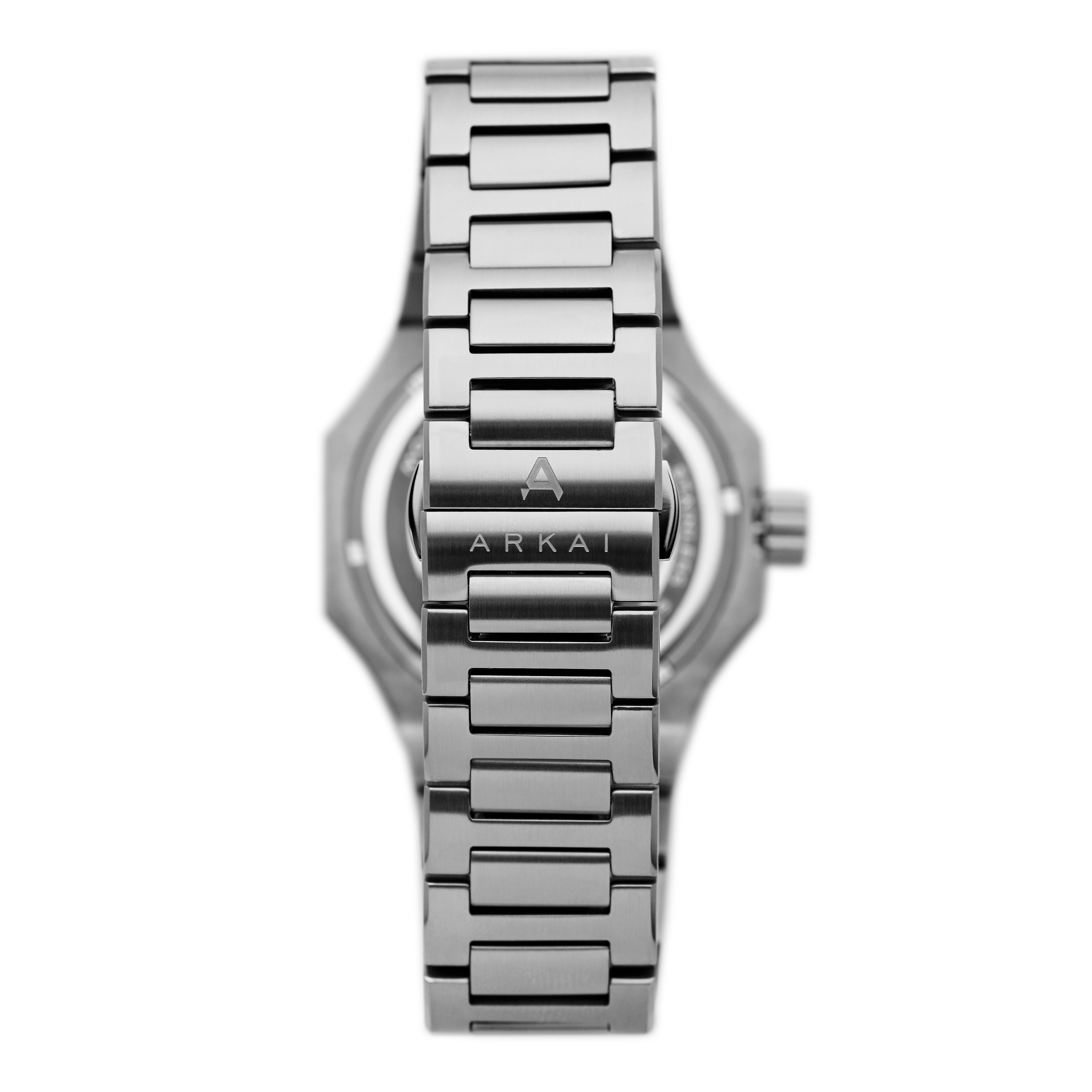 Mace | Silver-Tone Stainless Steel Moonphase Watch With Black Dial - 8