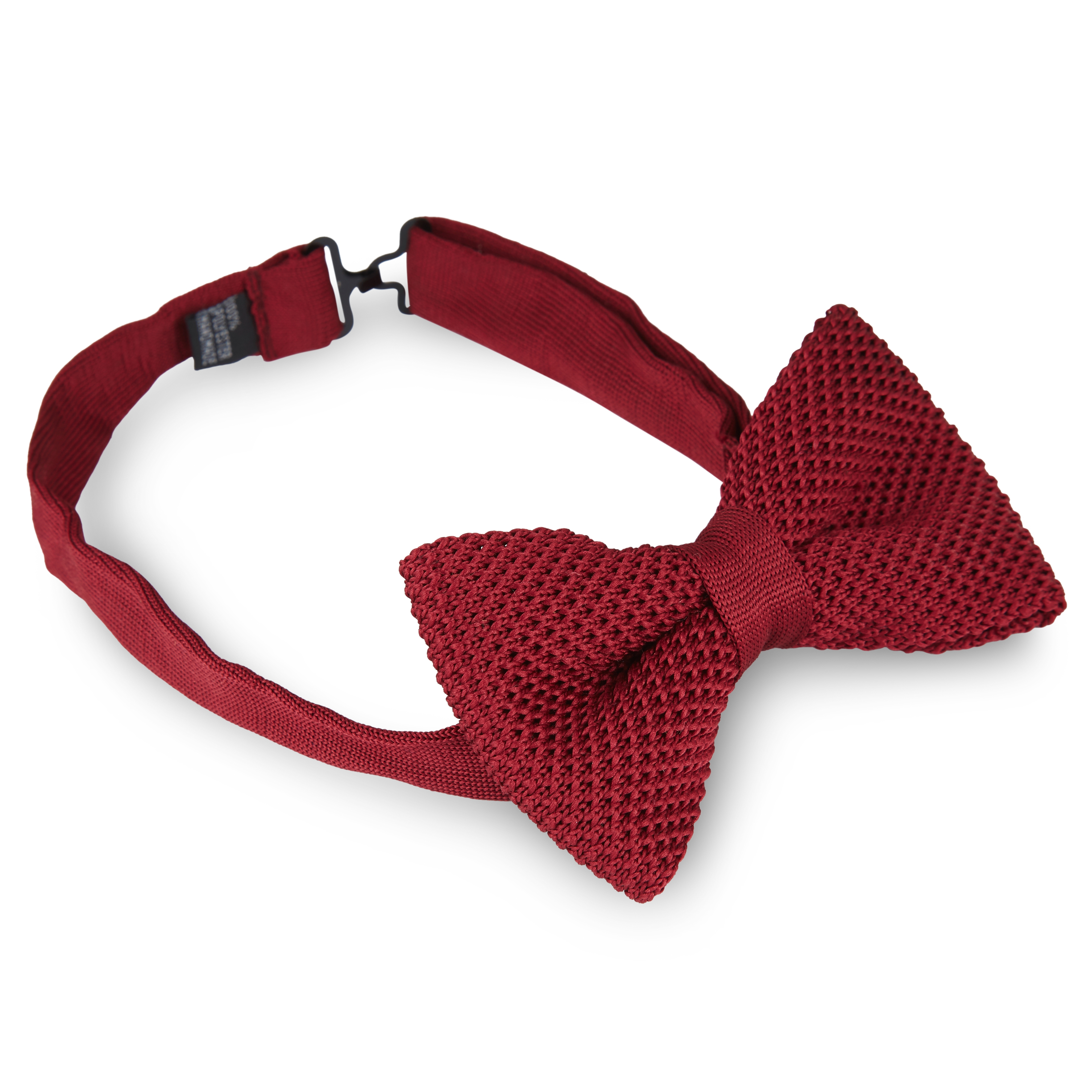 Bordeauxfarbene Strickfliege - 2