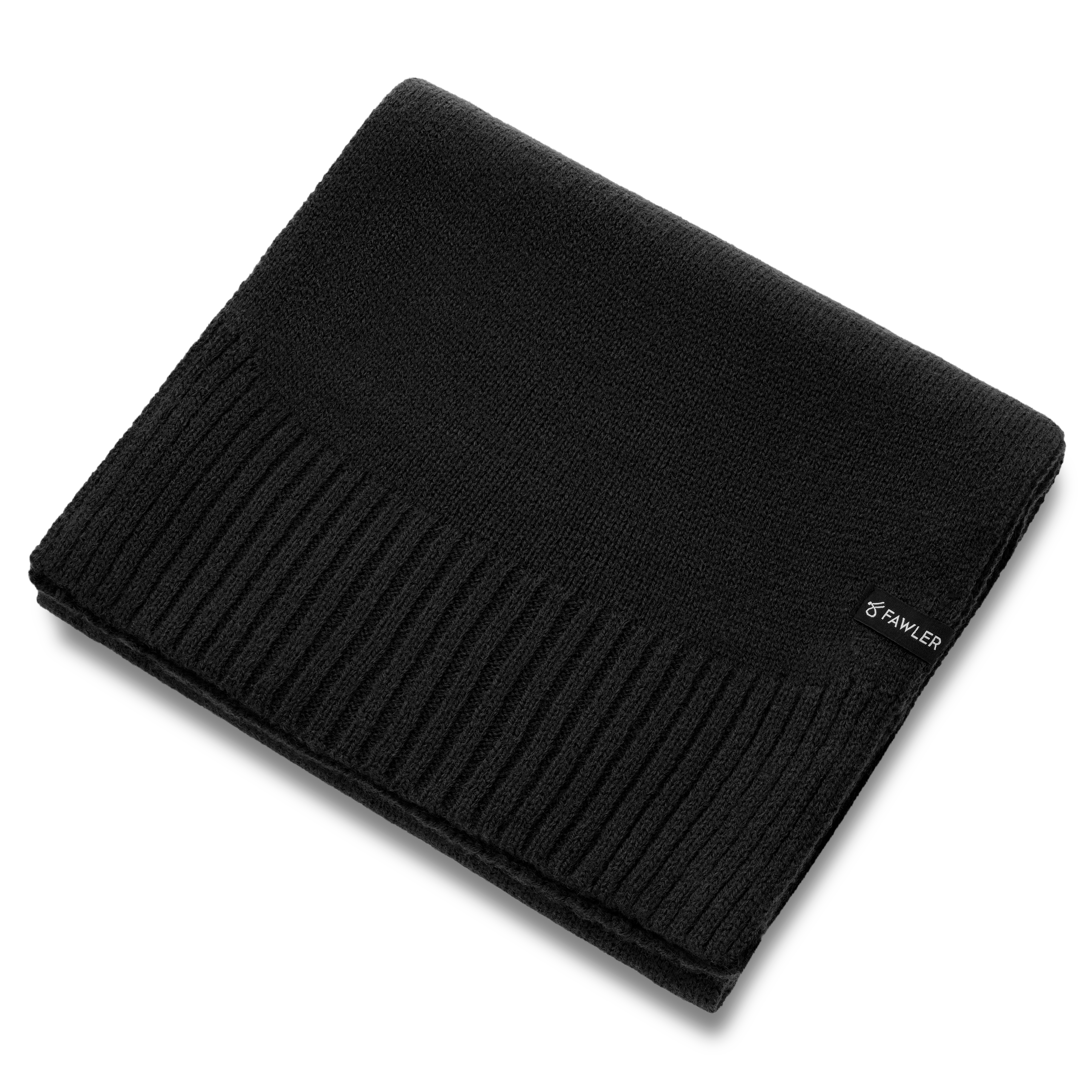 Kaleb | Black Merino Kane Scarf - 2