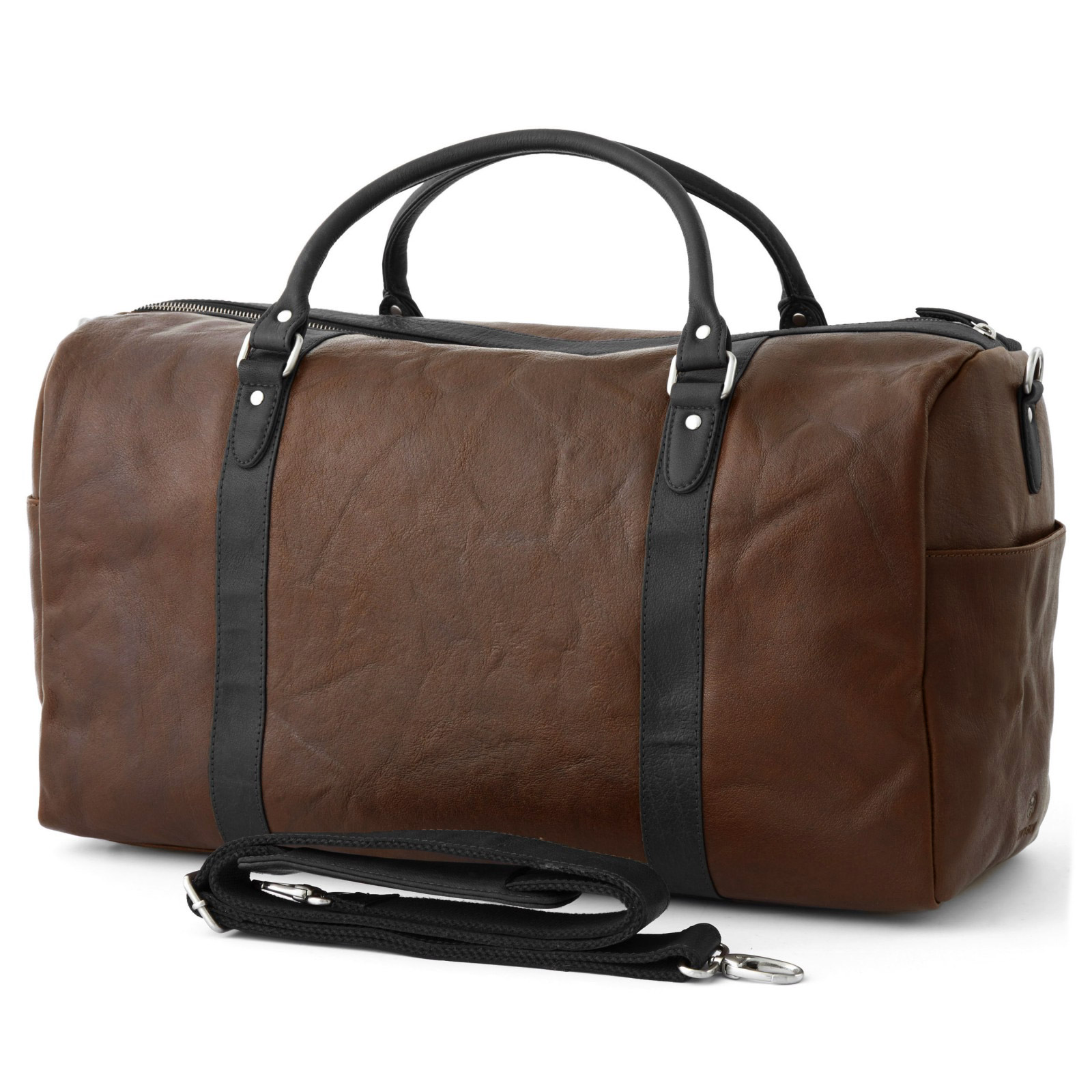 Brown & Black California Duffel Bag - 3