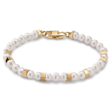 Ocata | Náramek zlaté barvy s perlou
