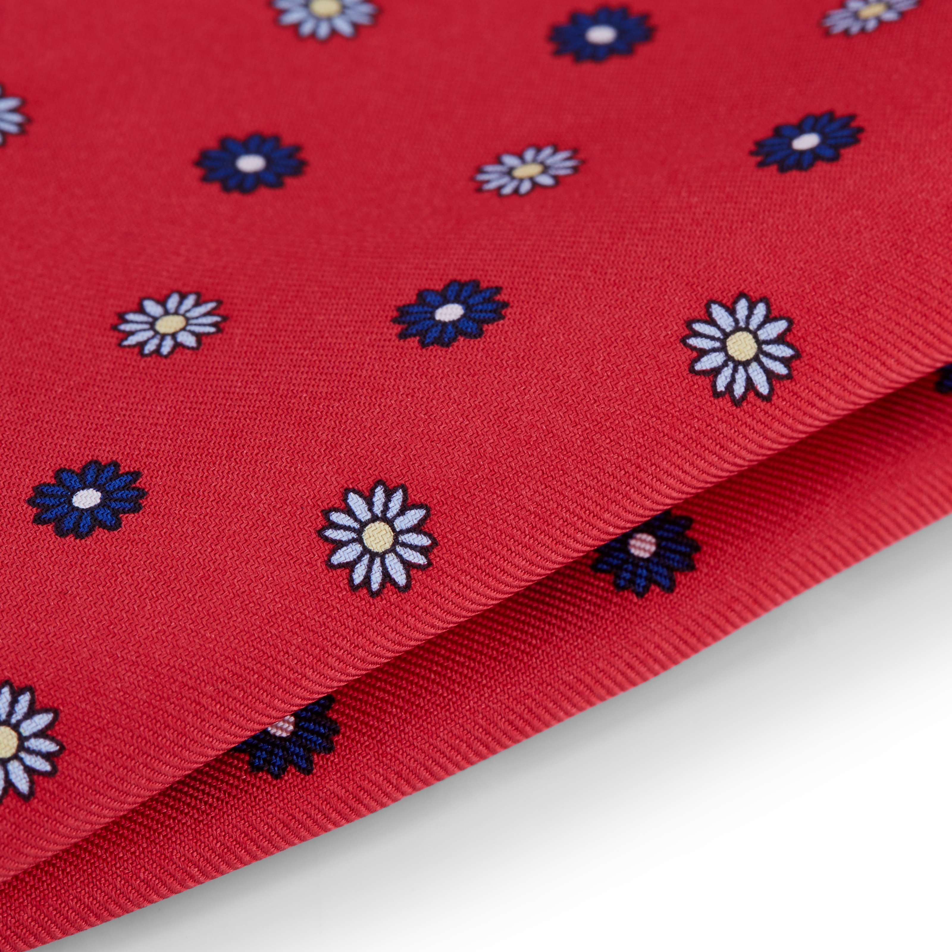 Red Floral Pocket Square - 2