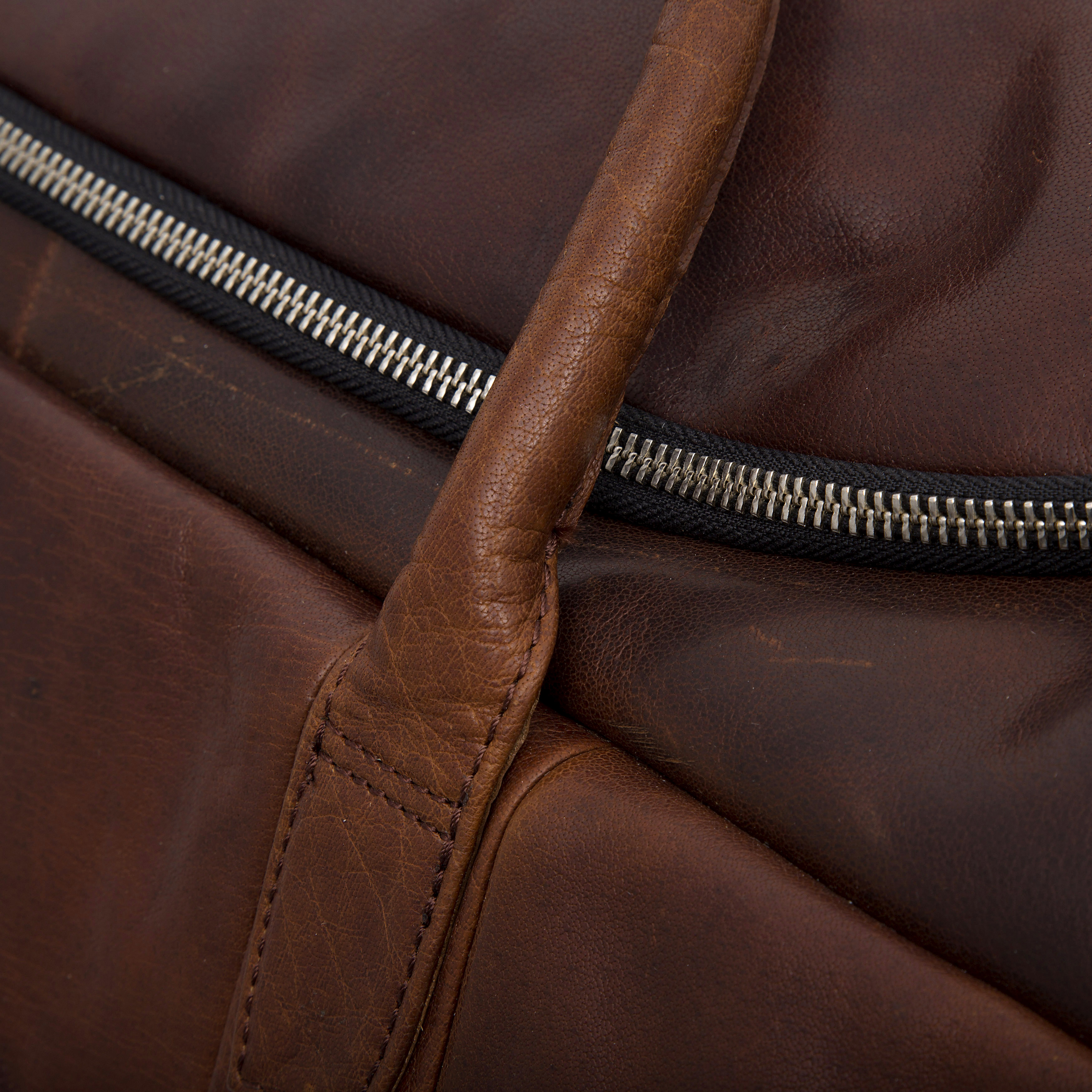 Montreal Large Tan Leather Duffel Bag - 18
